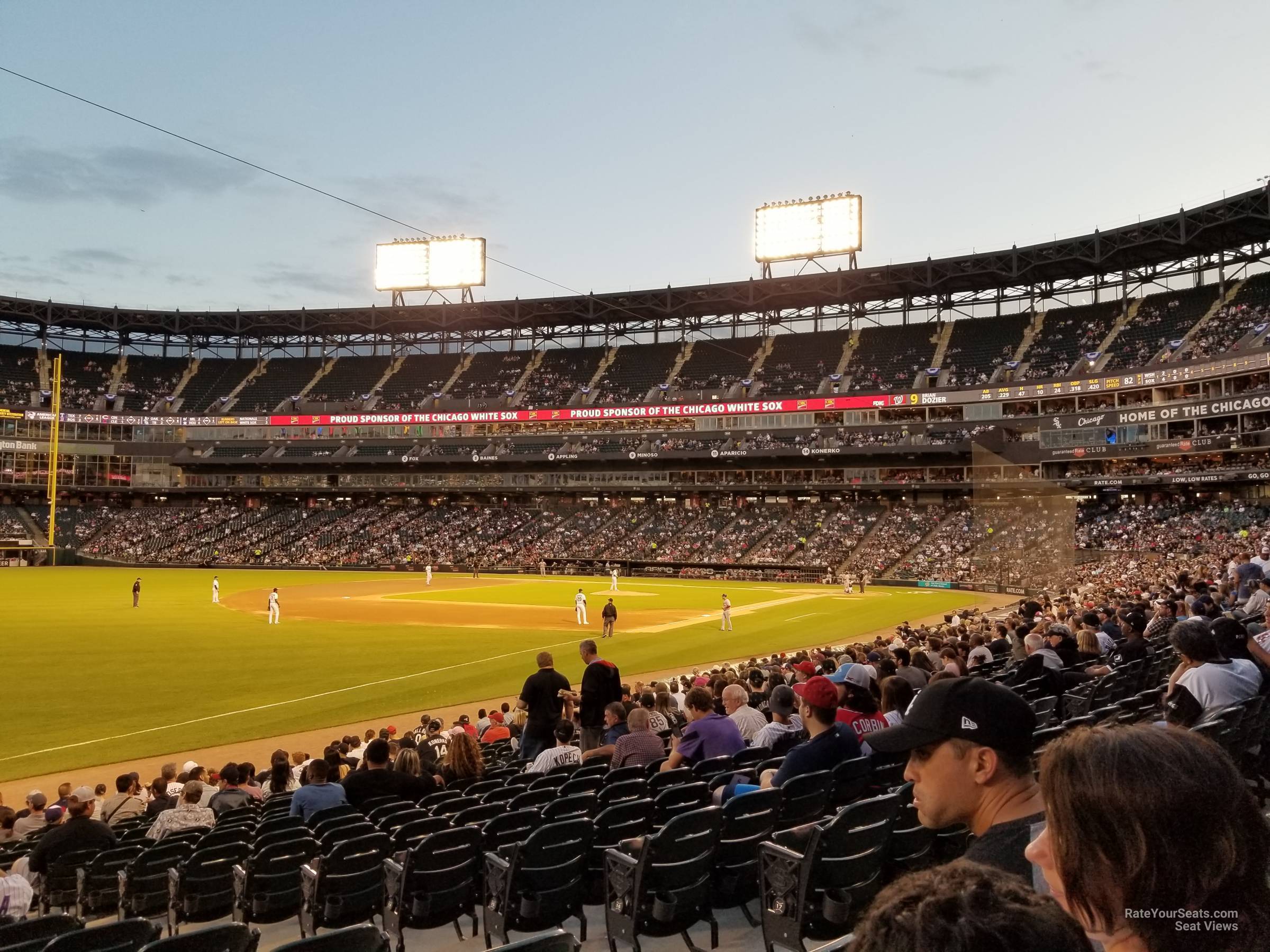 section 150, row 20 seat view  - rate field
