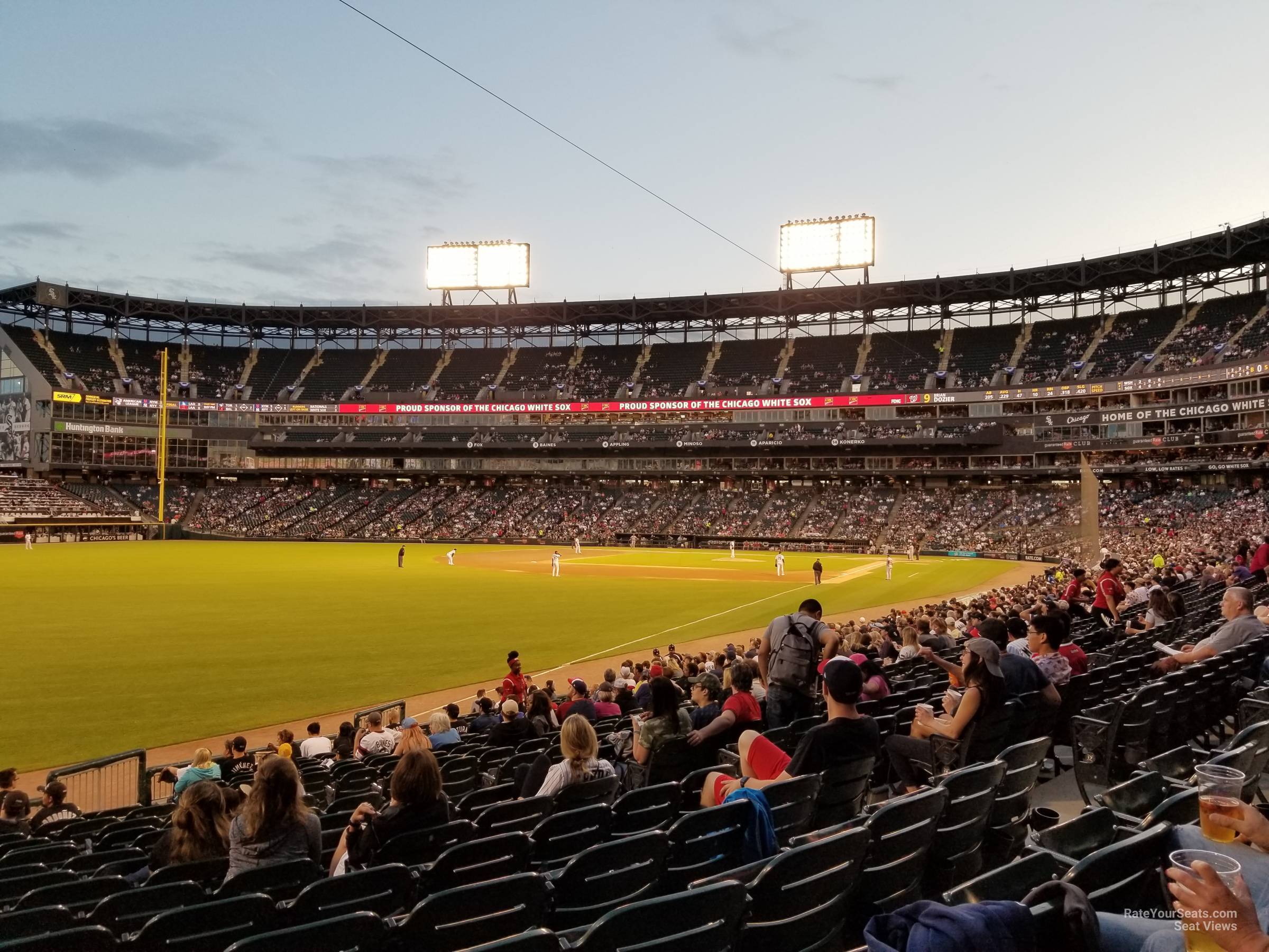 section 154, row 20 seat view  - guaranteed rate field