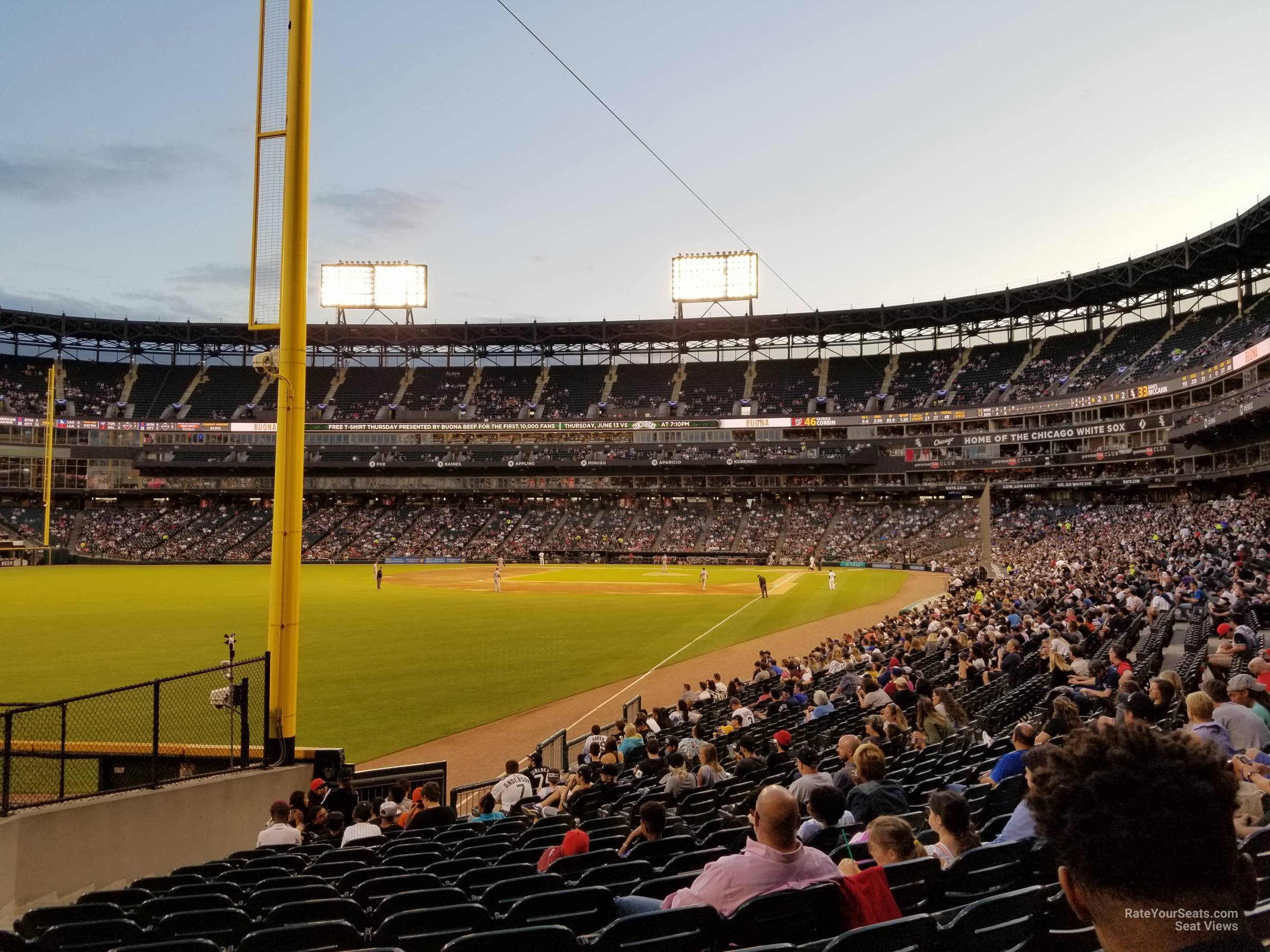 section 155, row 22 seat view  - guaranteed rate field