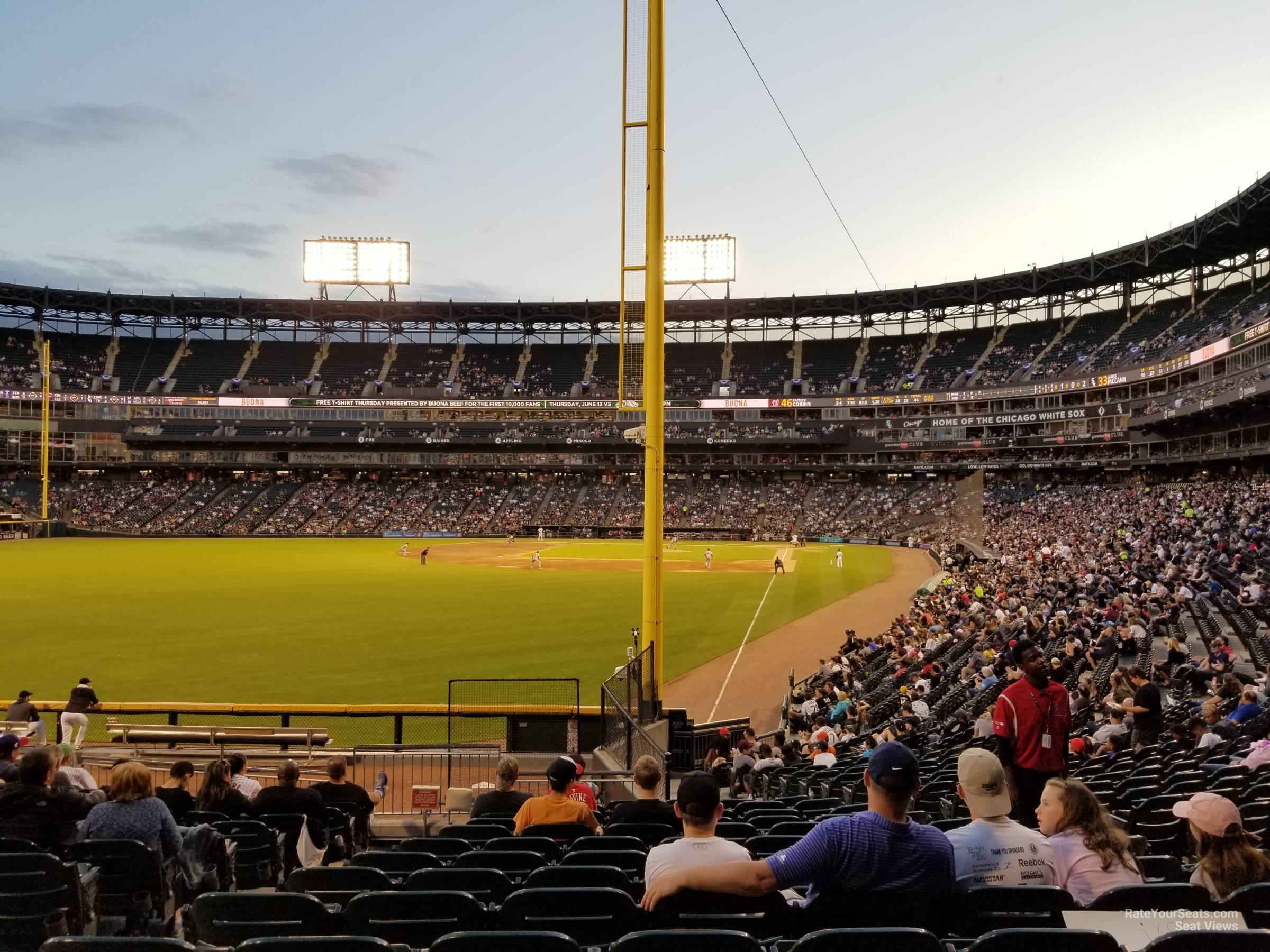 section 156, row 21 seat view  - guaranteed rate field