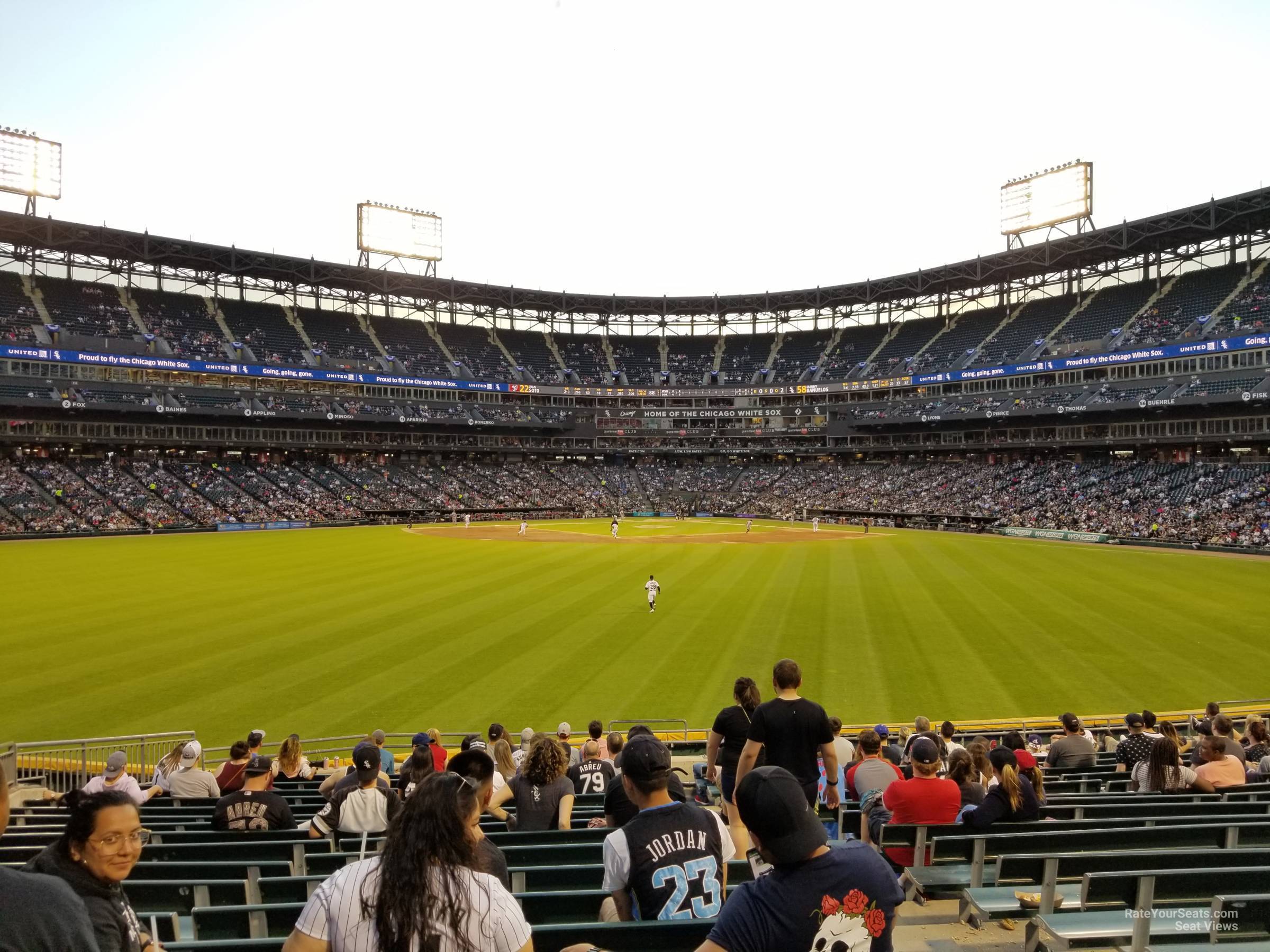 section 164, row 18 seat view  - guaranteed rate field