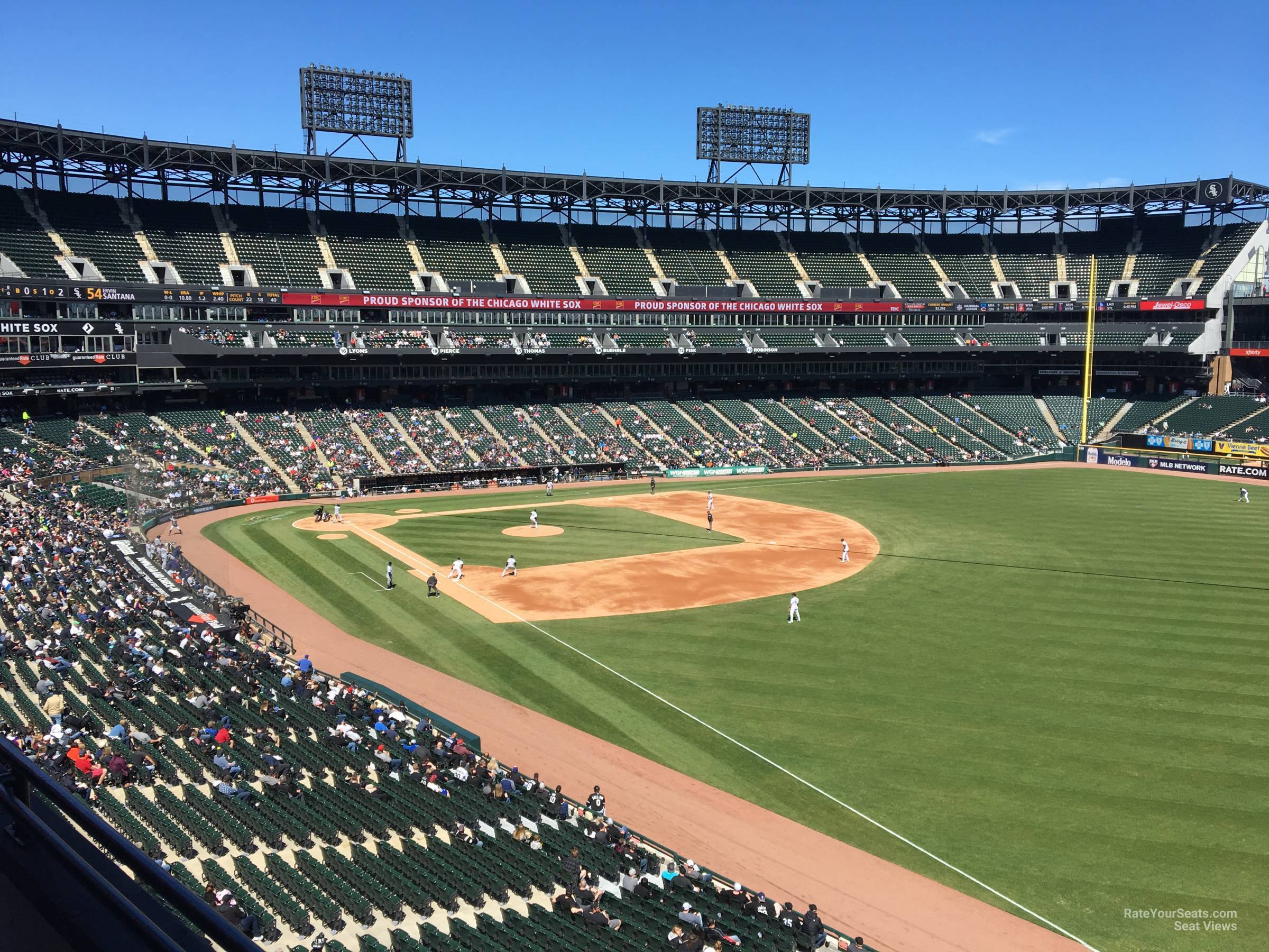 section 312, row 1 seat view  - guaranteed rate field