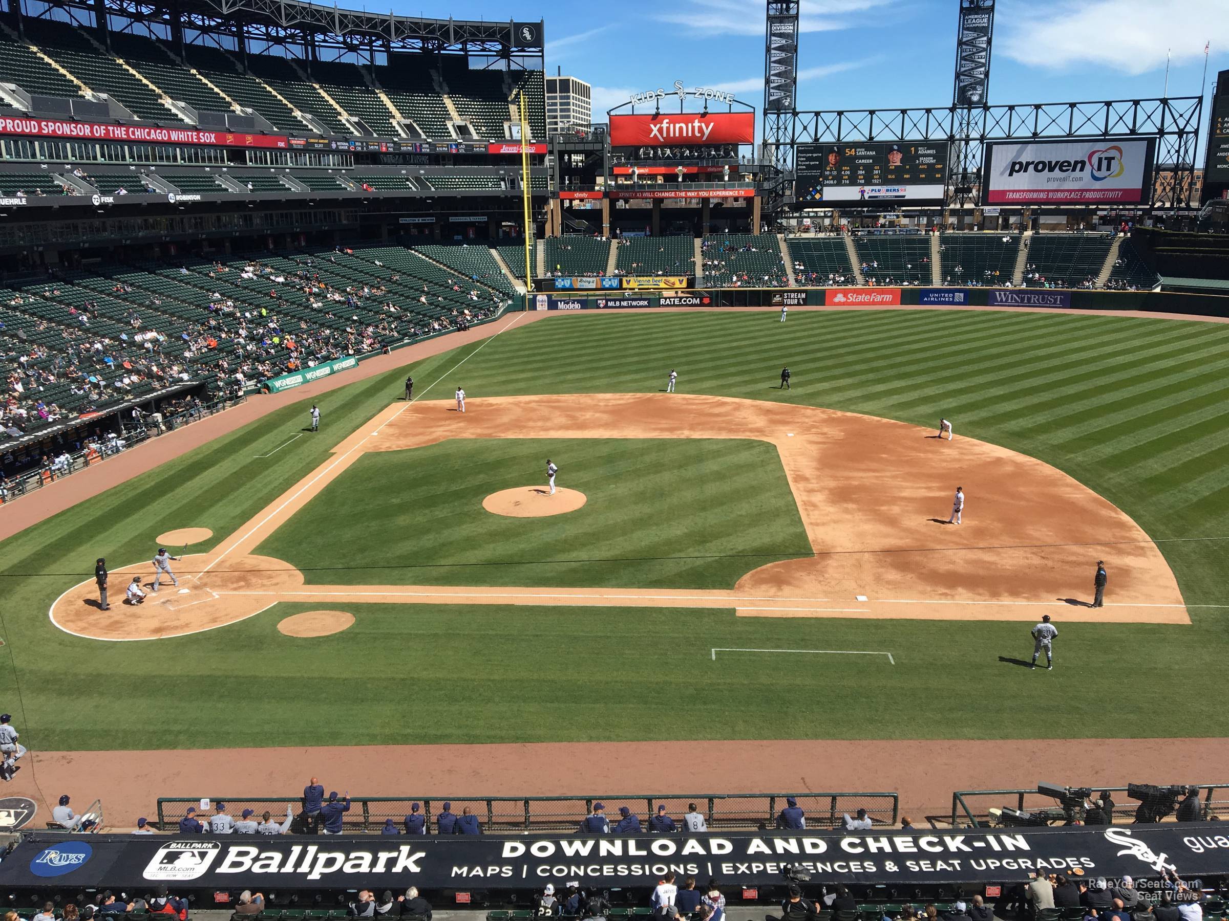 section 326, row 1 seat view  - guaranteed rate field