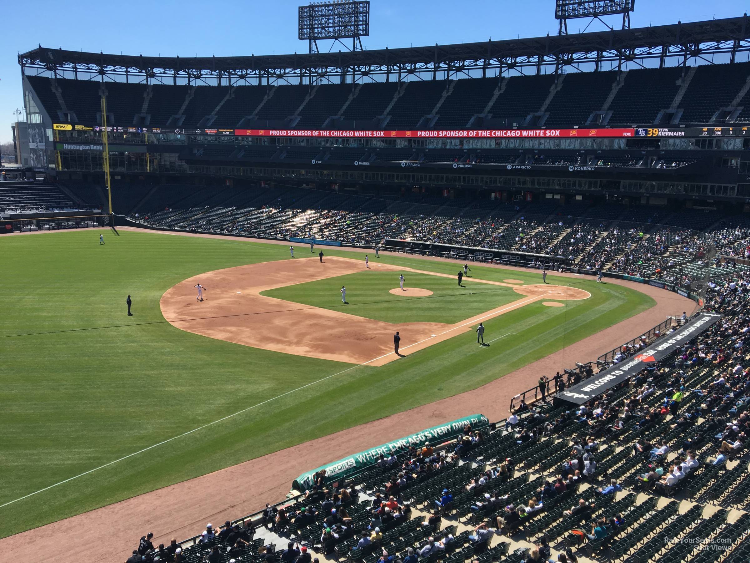 section 348, row 1 seat view  - guaranteed rate field
