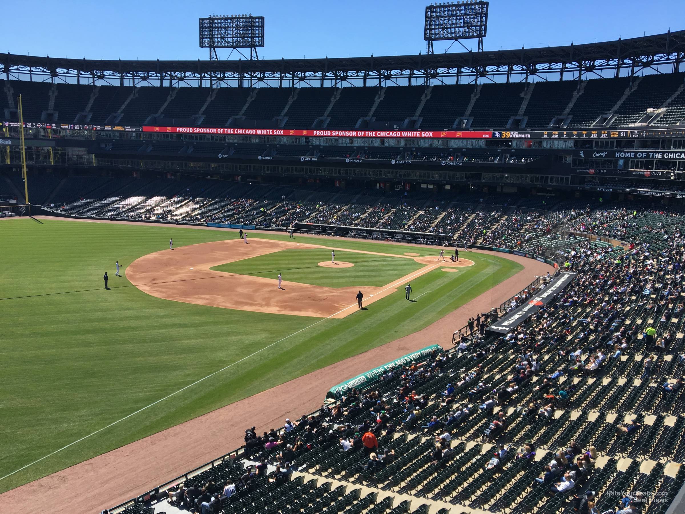 section 350, row 1 seat view  - guaranteed rate field