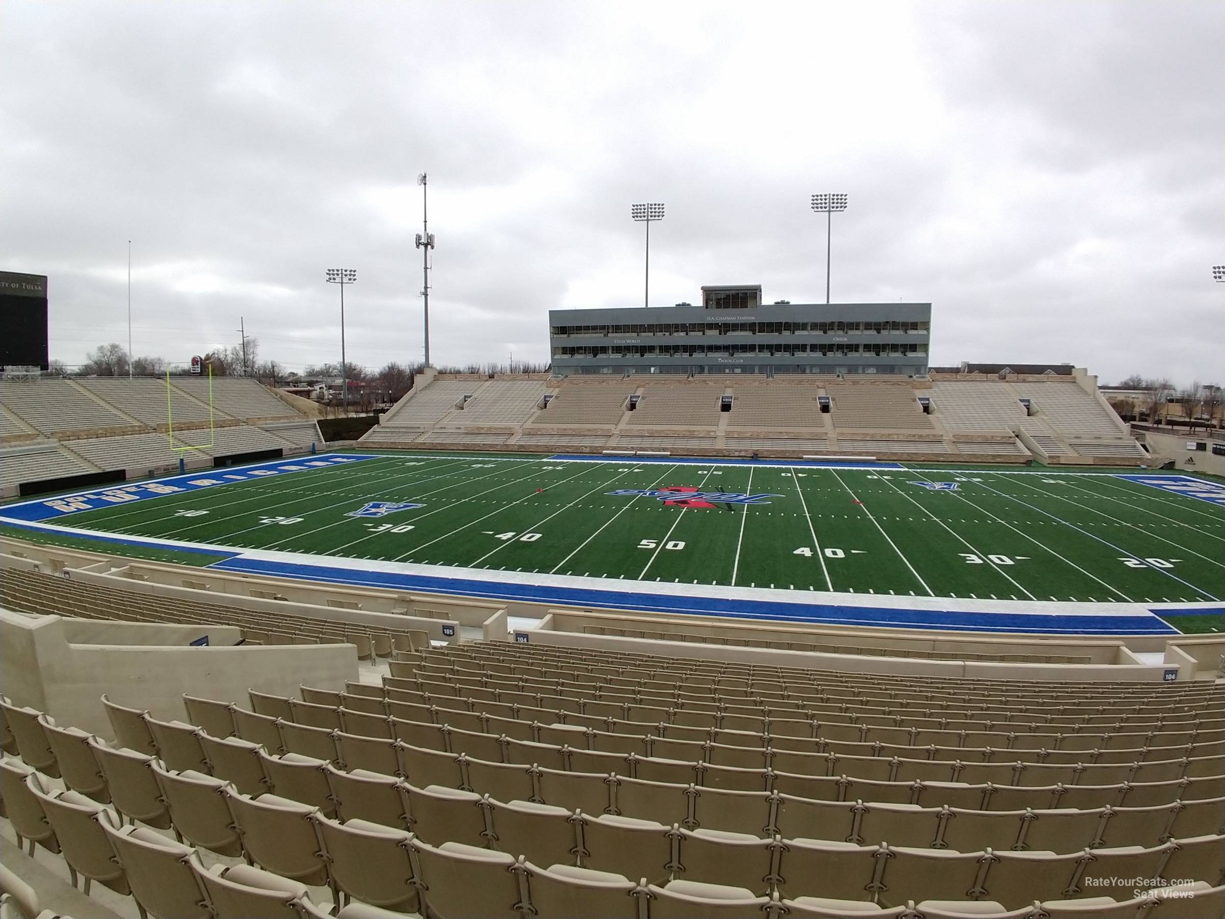 section 104, row 33 seat view  - h.a. chapman stadium