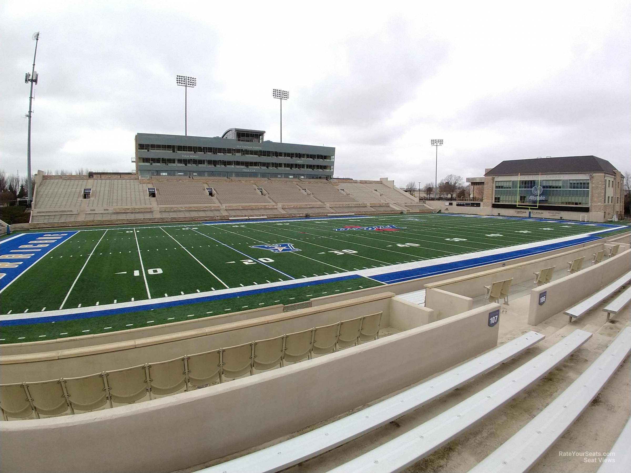 section 107, row 19 seat view  - h.a. chapman stadium