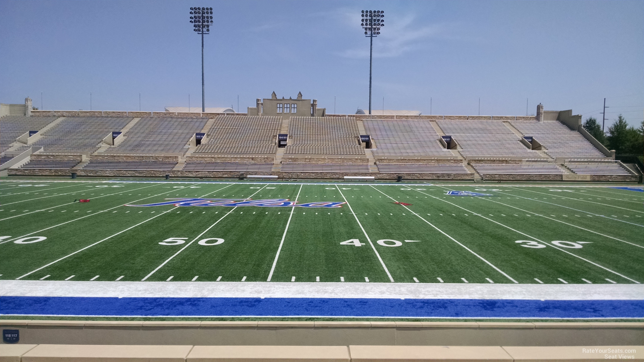 section 117, row 15 seat view  - h.a. chapman stadium