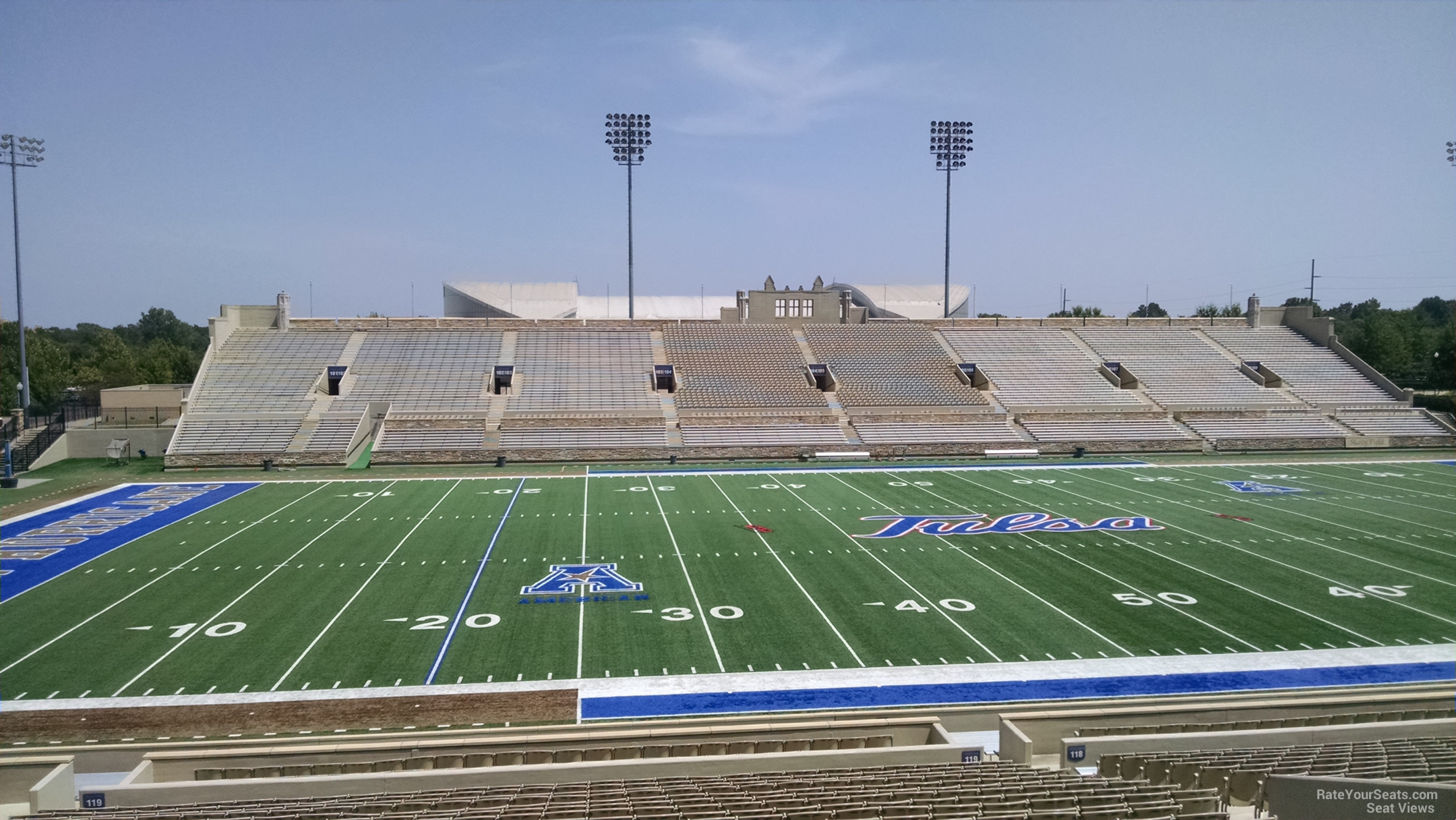 h a chapman stadium section 119 rateyourseats com chapman stadium seating chart
