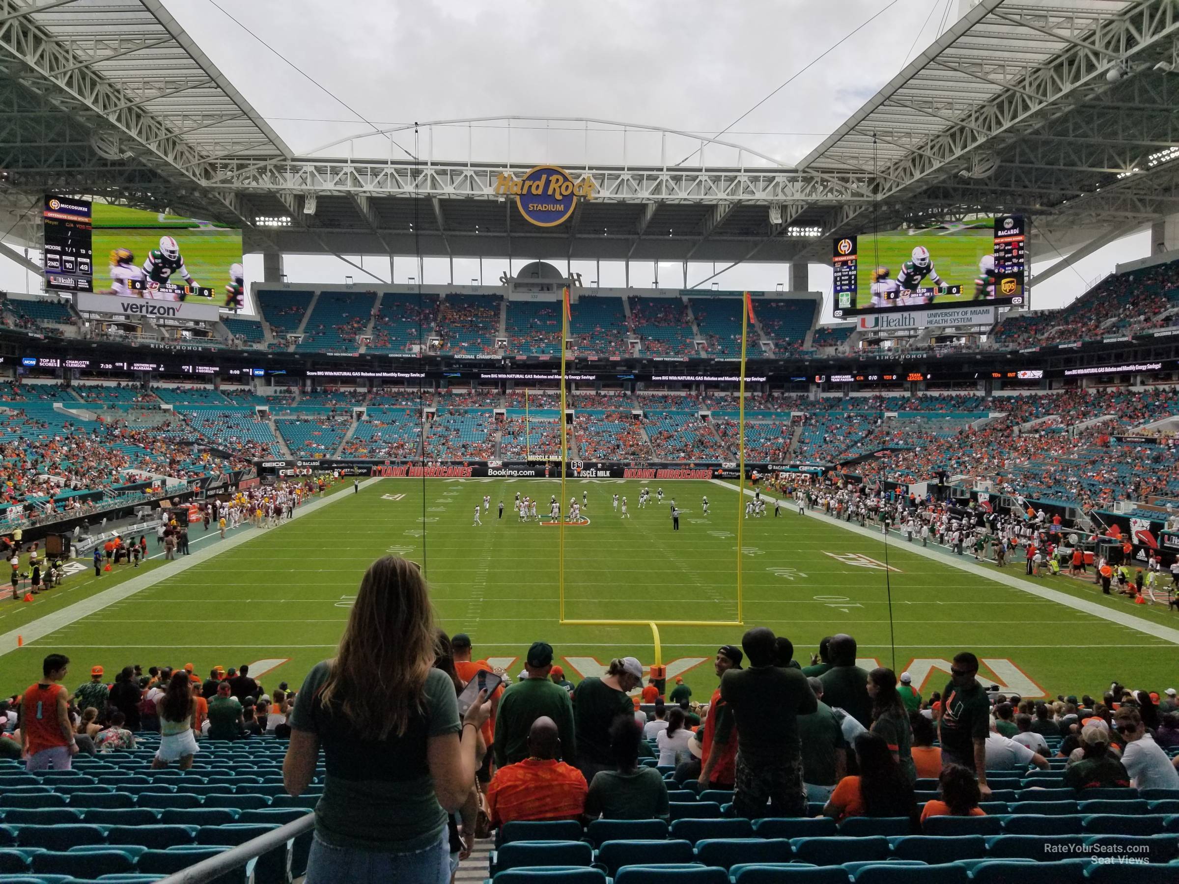section 104, row 28 seat view  for football - hard rock stadium