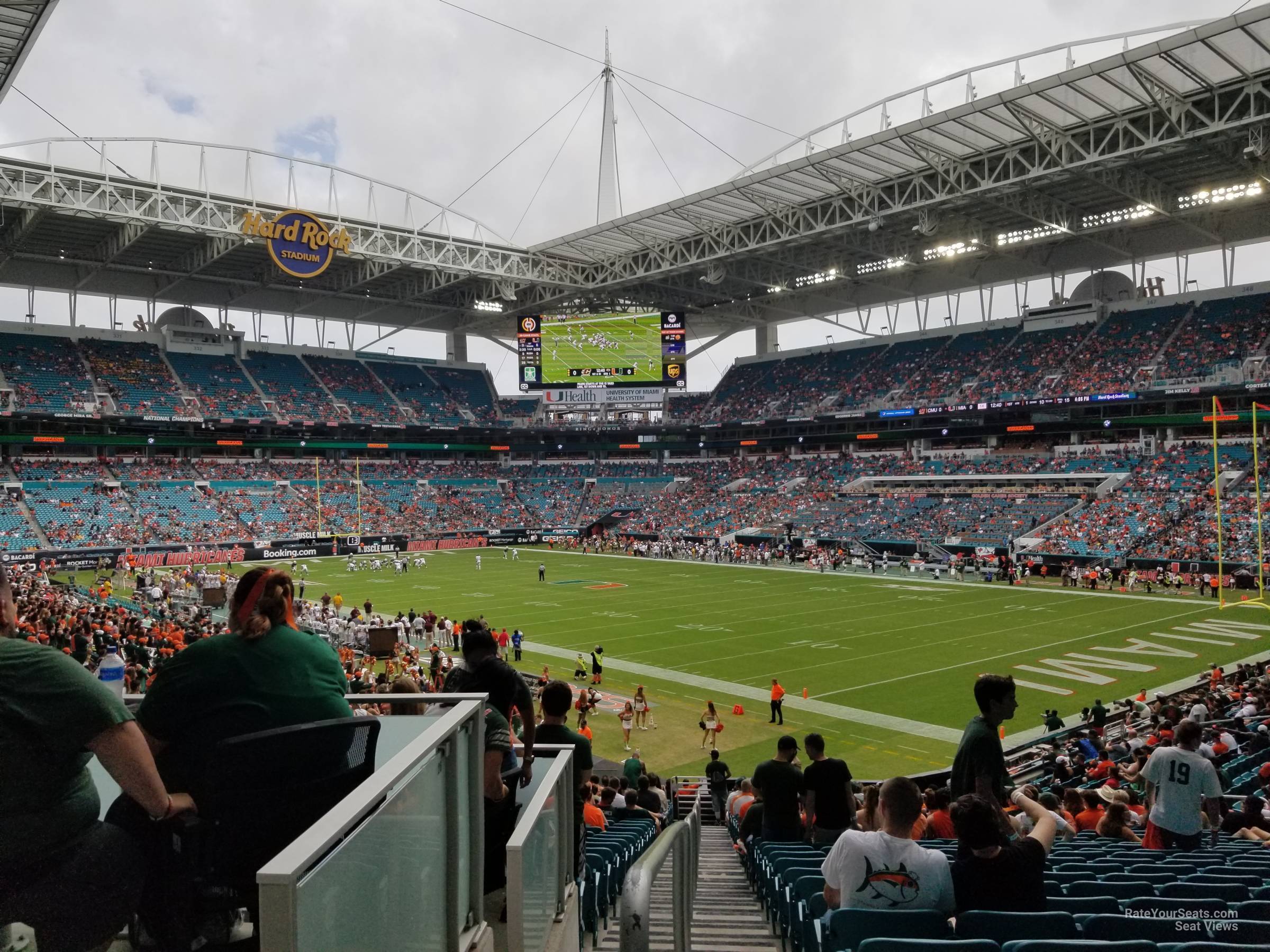 section 110, row 28 seat view  for football - hard rock stadium