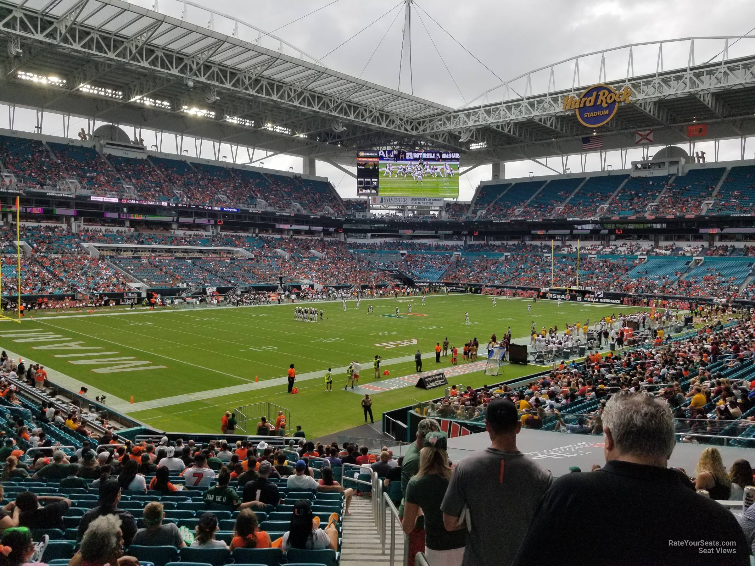 section 125, row 26 seat view  for football - hard rock stadium