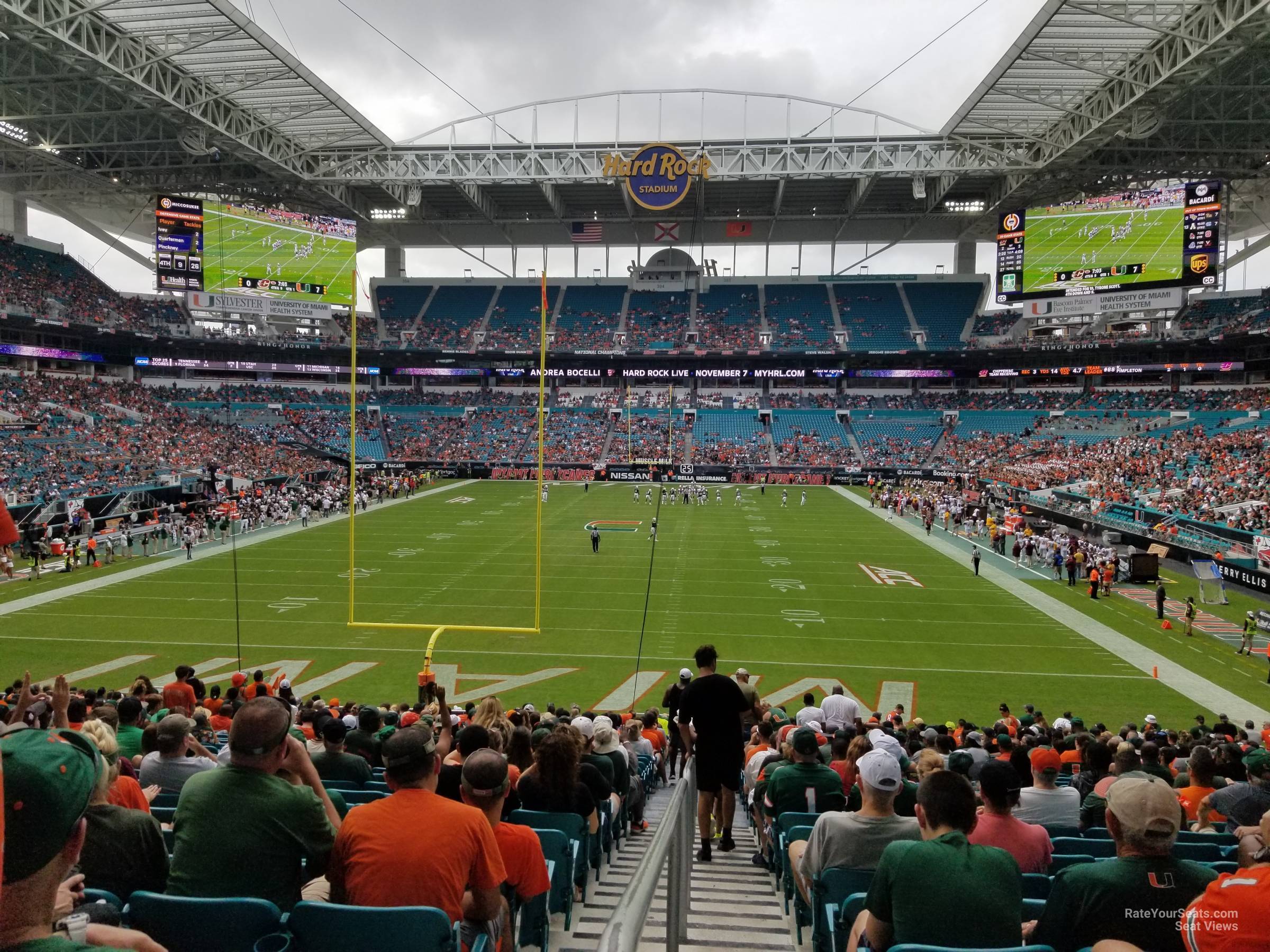 section 131, row 28 seat view  for football - hard rock stadium