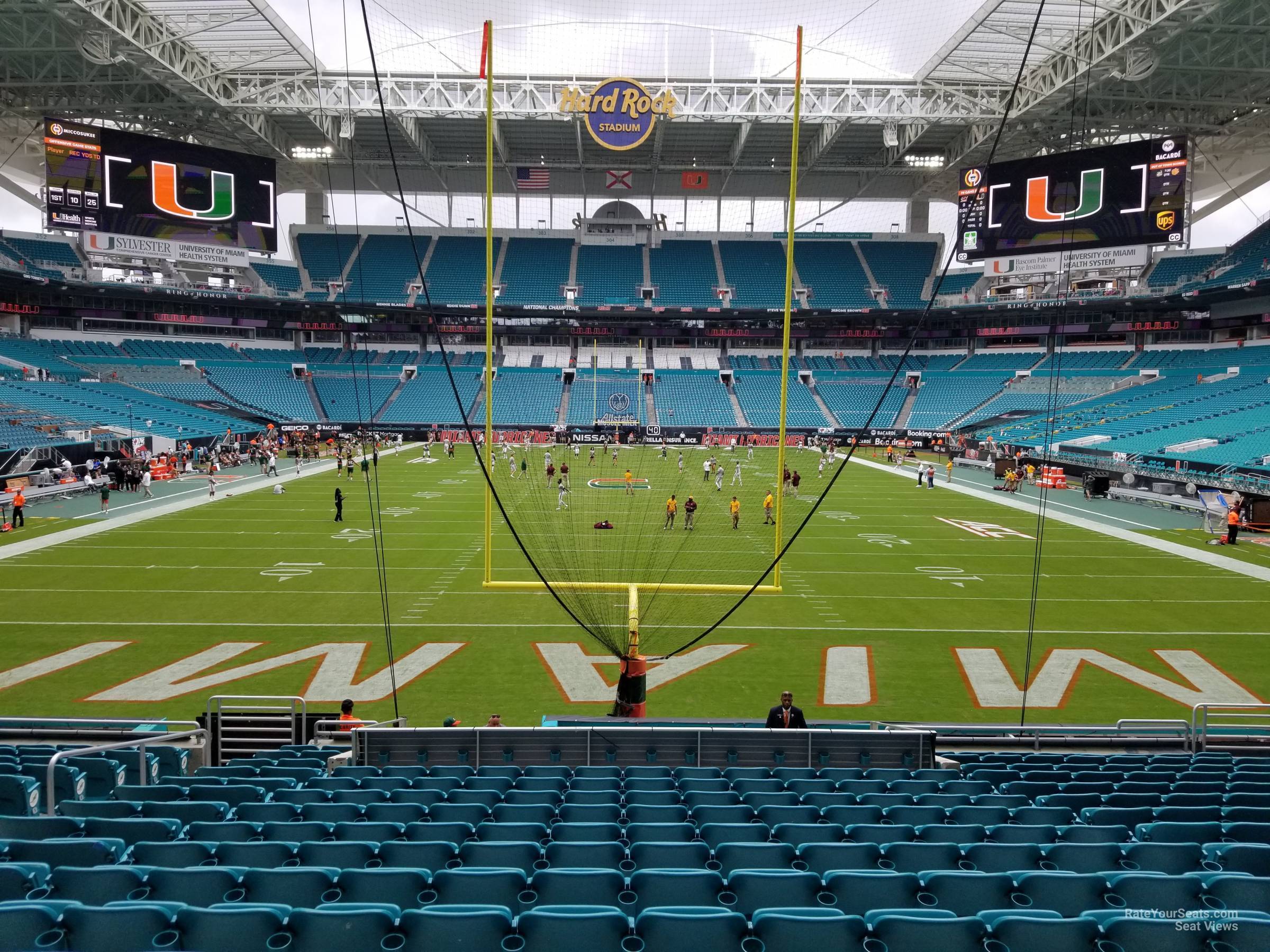 section 132, row 17 seat view  for football - hard rock stadium