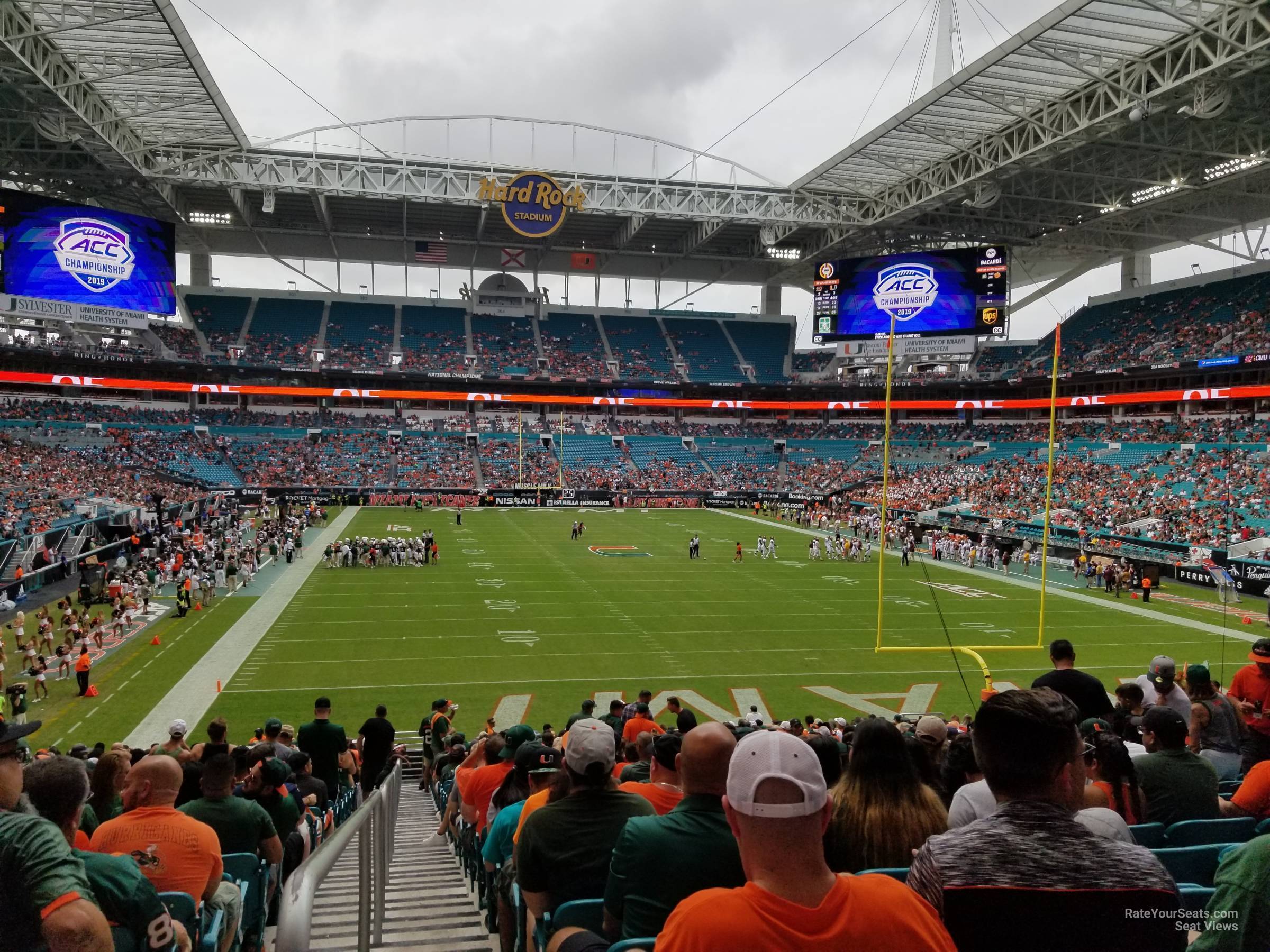 section 133, row 28 seat view  for football - hard rock stadium