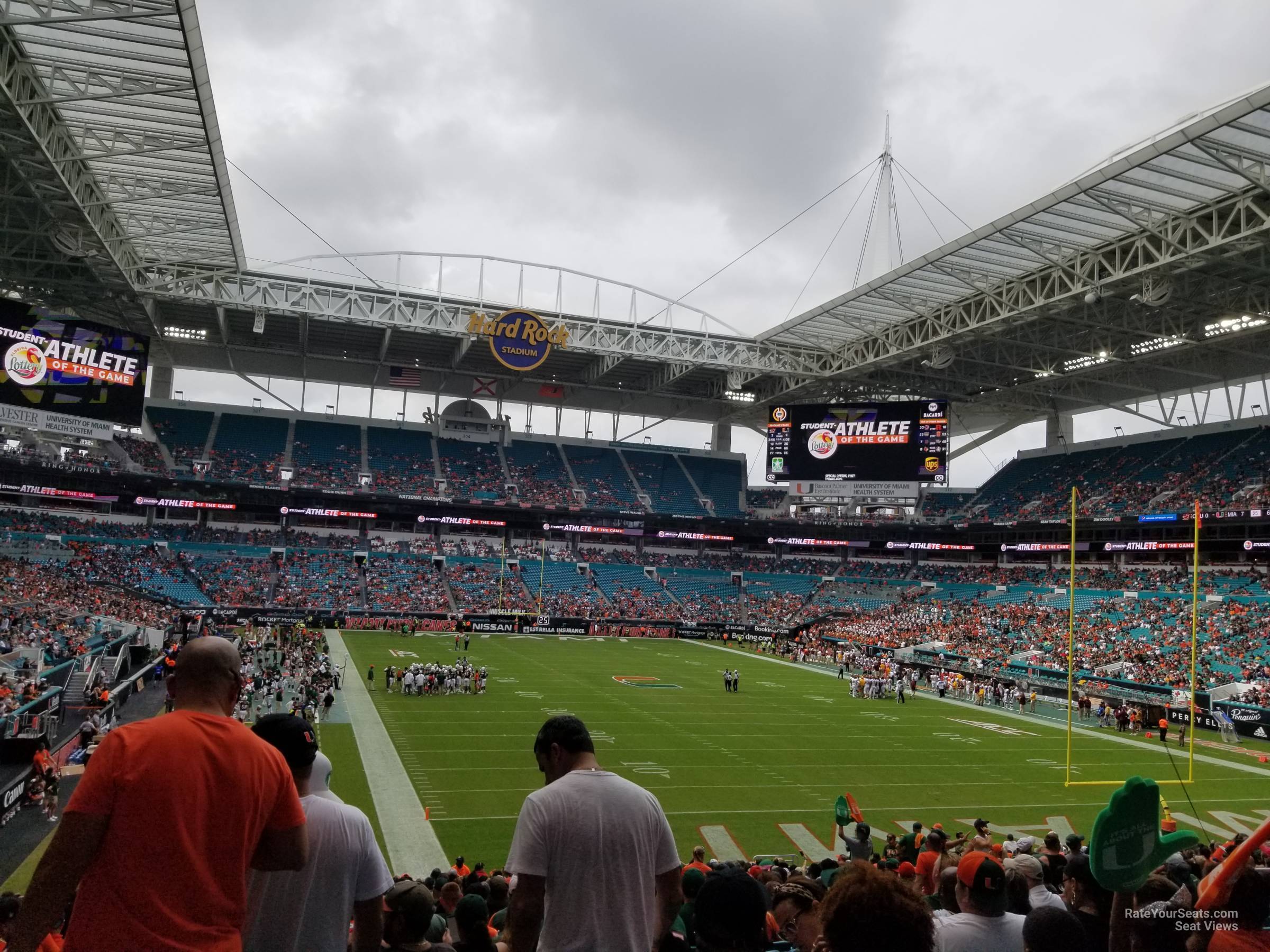section 134, row 28 seat view  for football - hard rock stadium