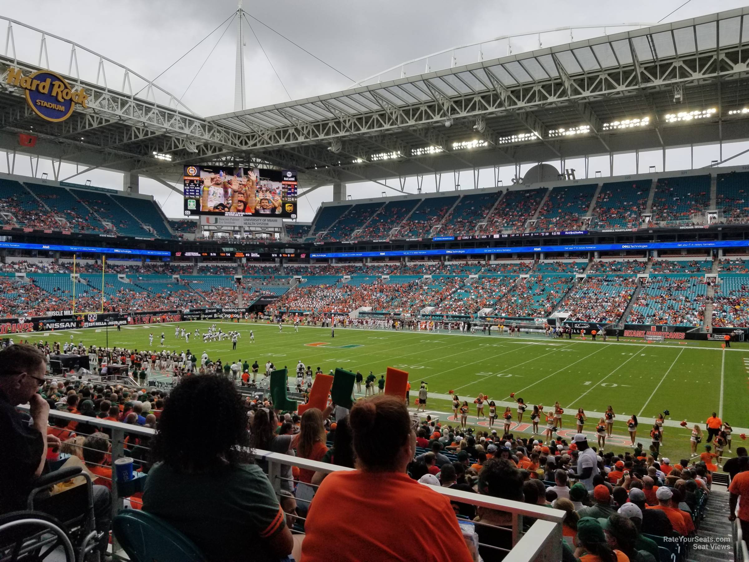 section 142, row 28 seat view  for football - hard rock stadium