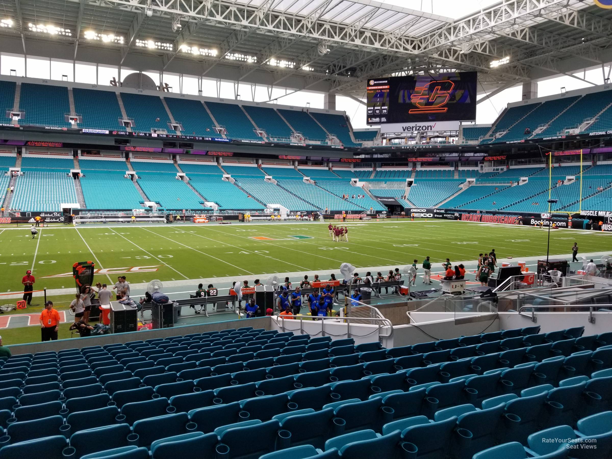 miami dolphins 3d seat view