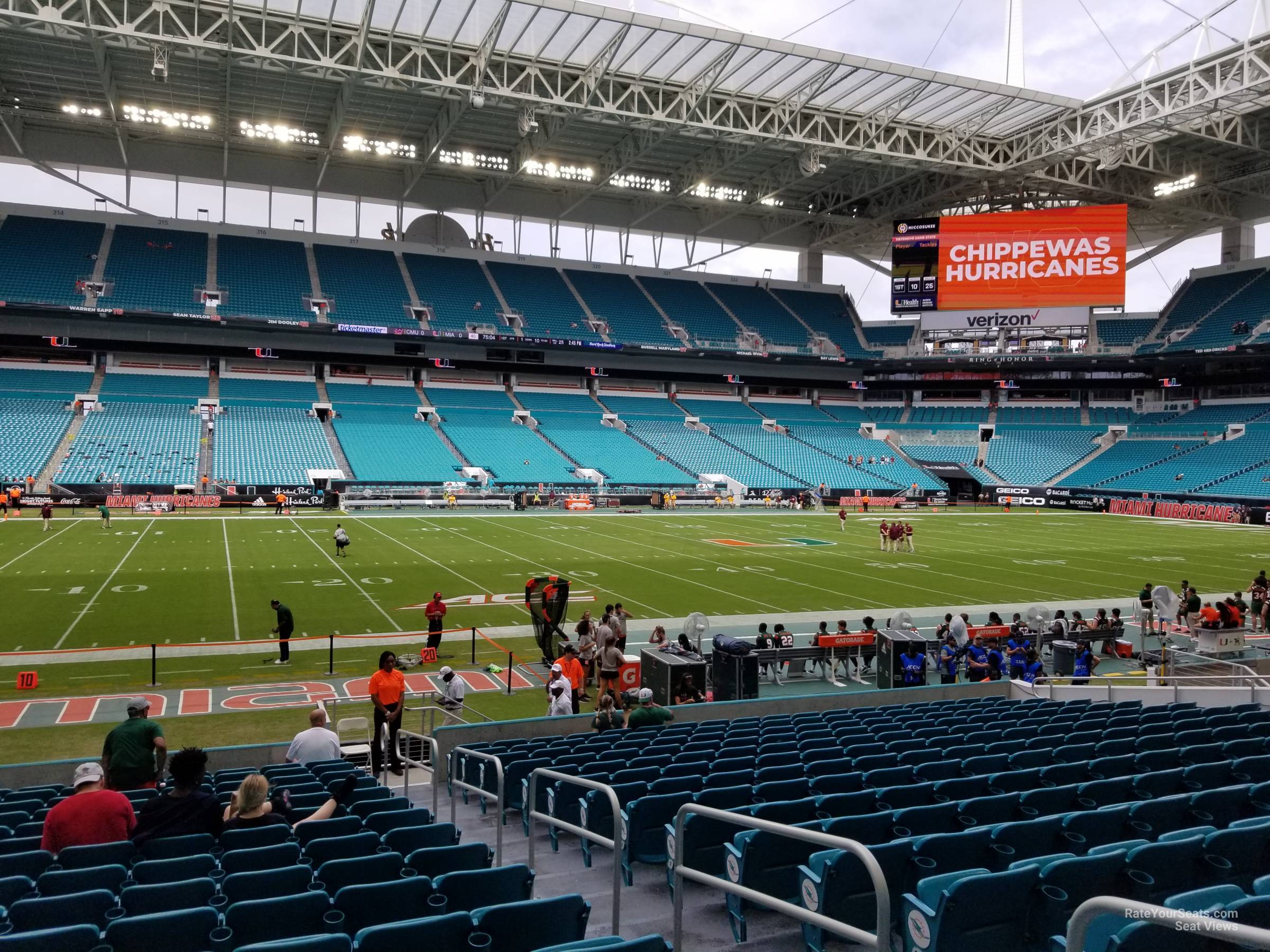 section 149, row 17 seat view  for football - hard rock stadium