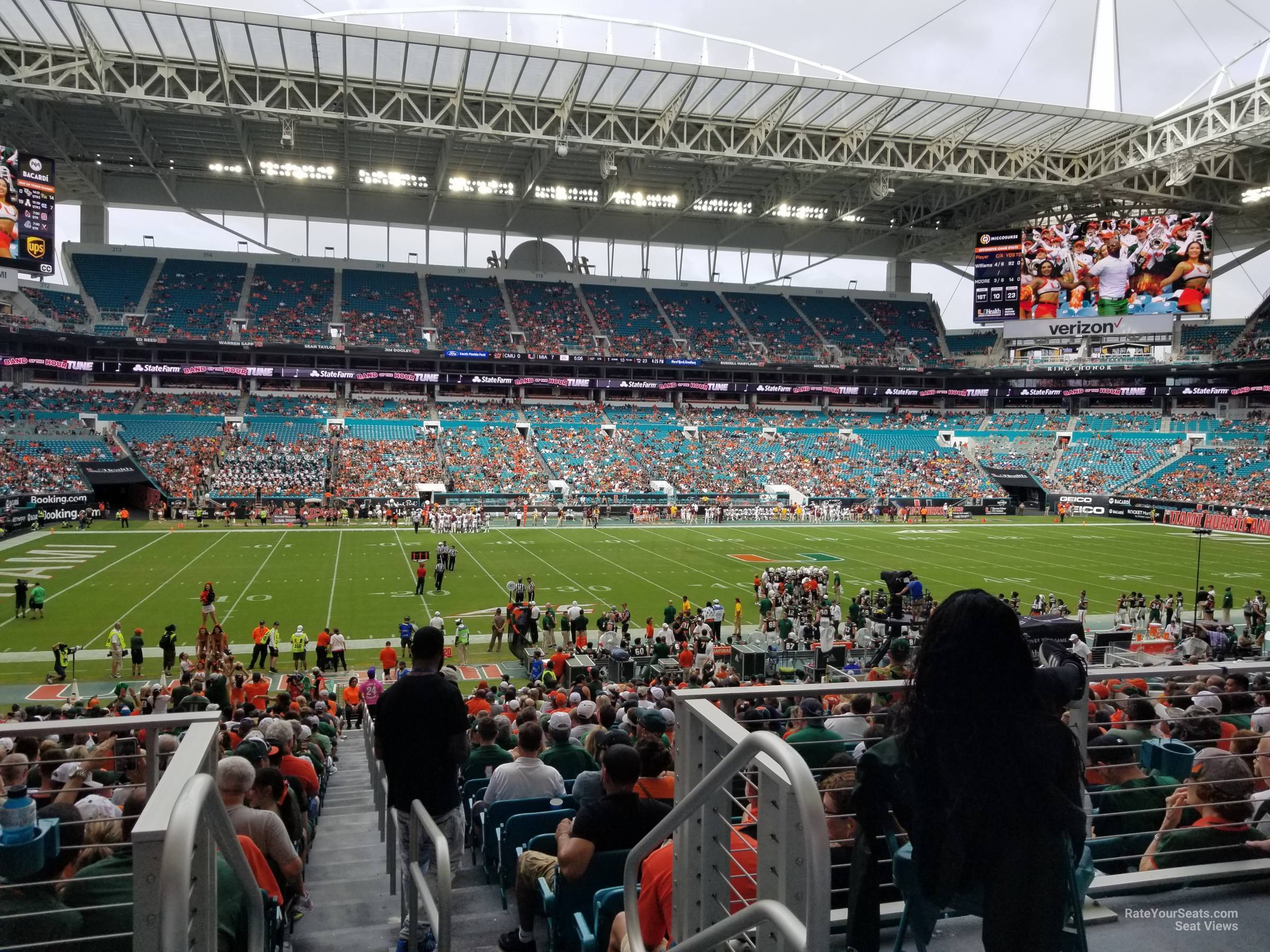 section 149, row 28 seat view  for football - hard rock stadium