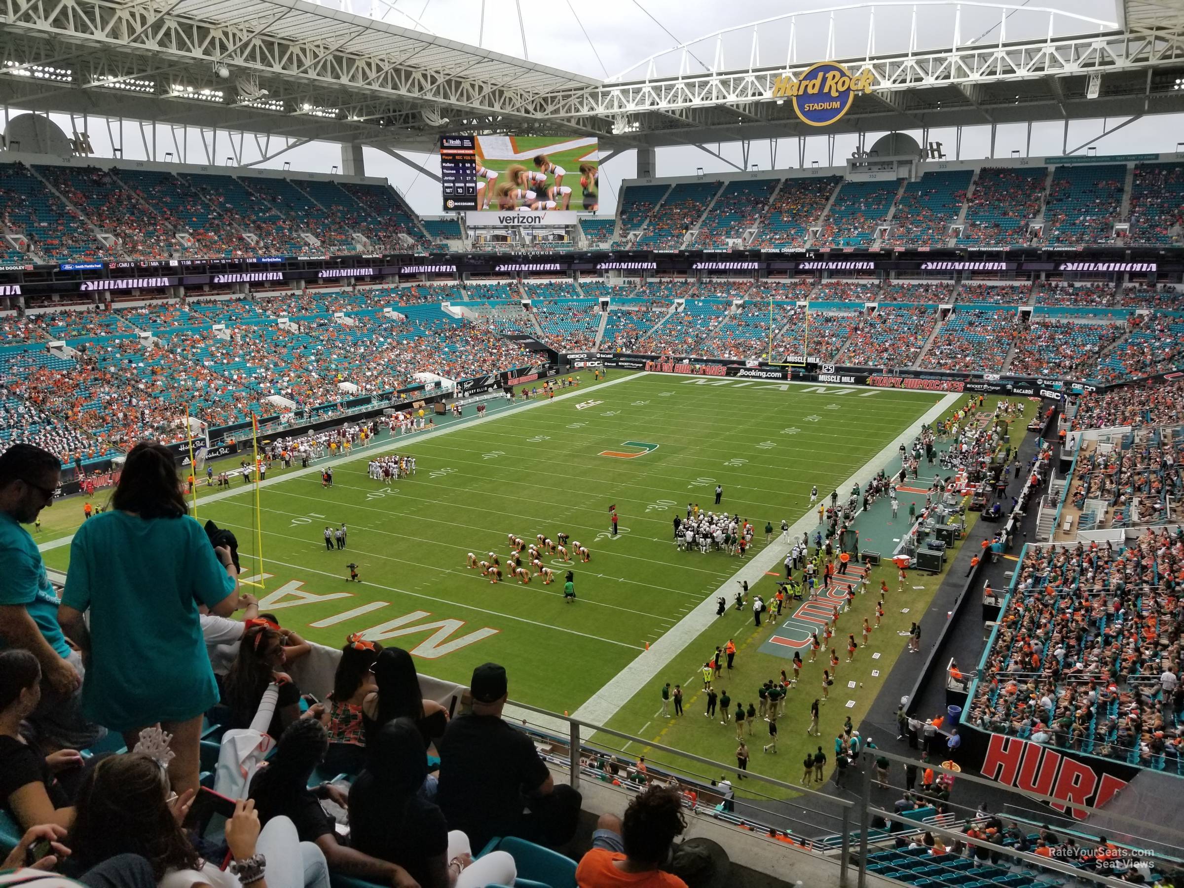 section 301, row 5 seat view  for football - hard rock stadium