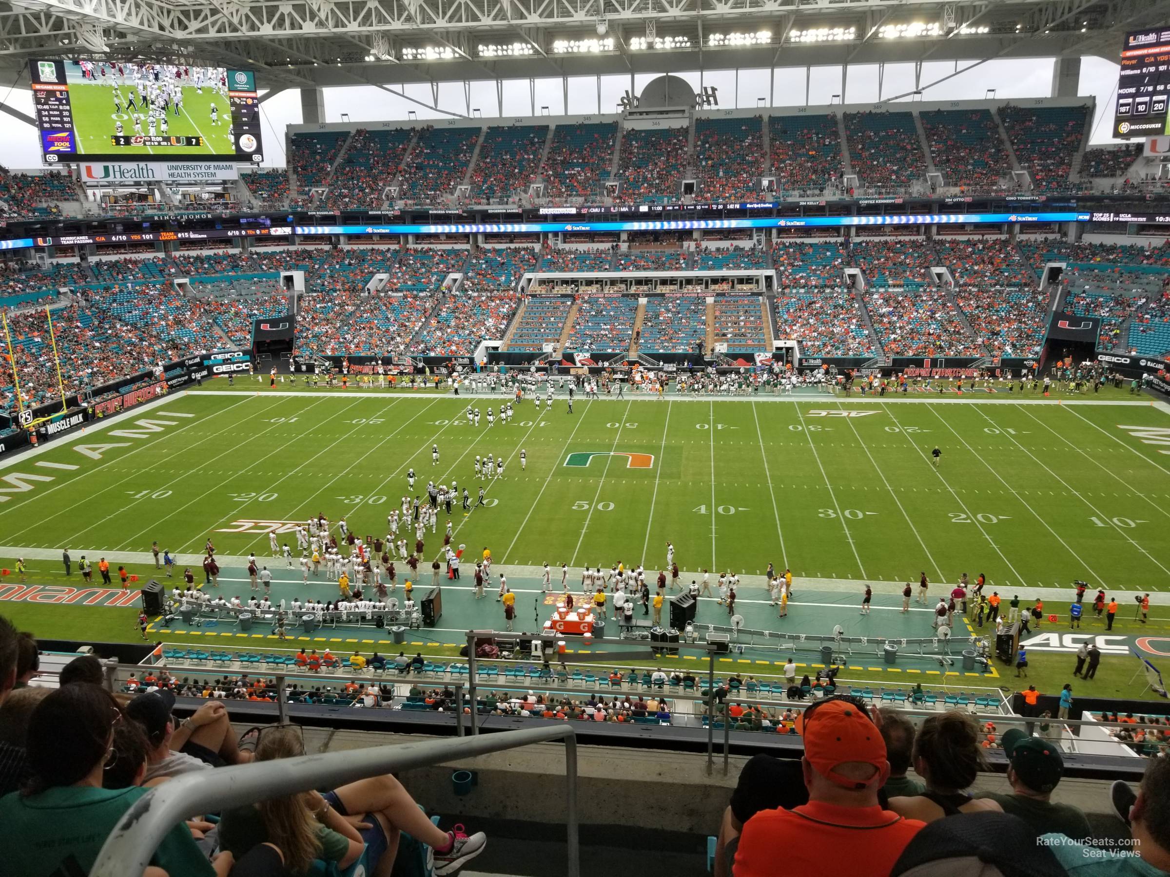 section 317, row 5 seat view  for football - hard rock stadium