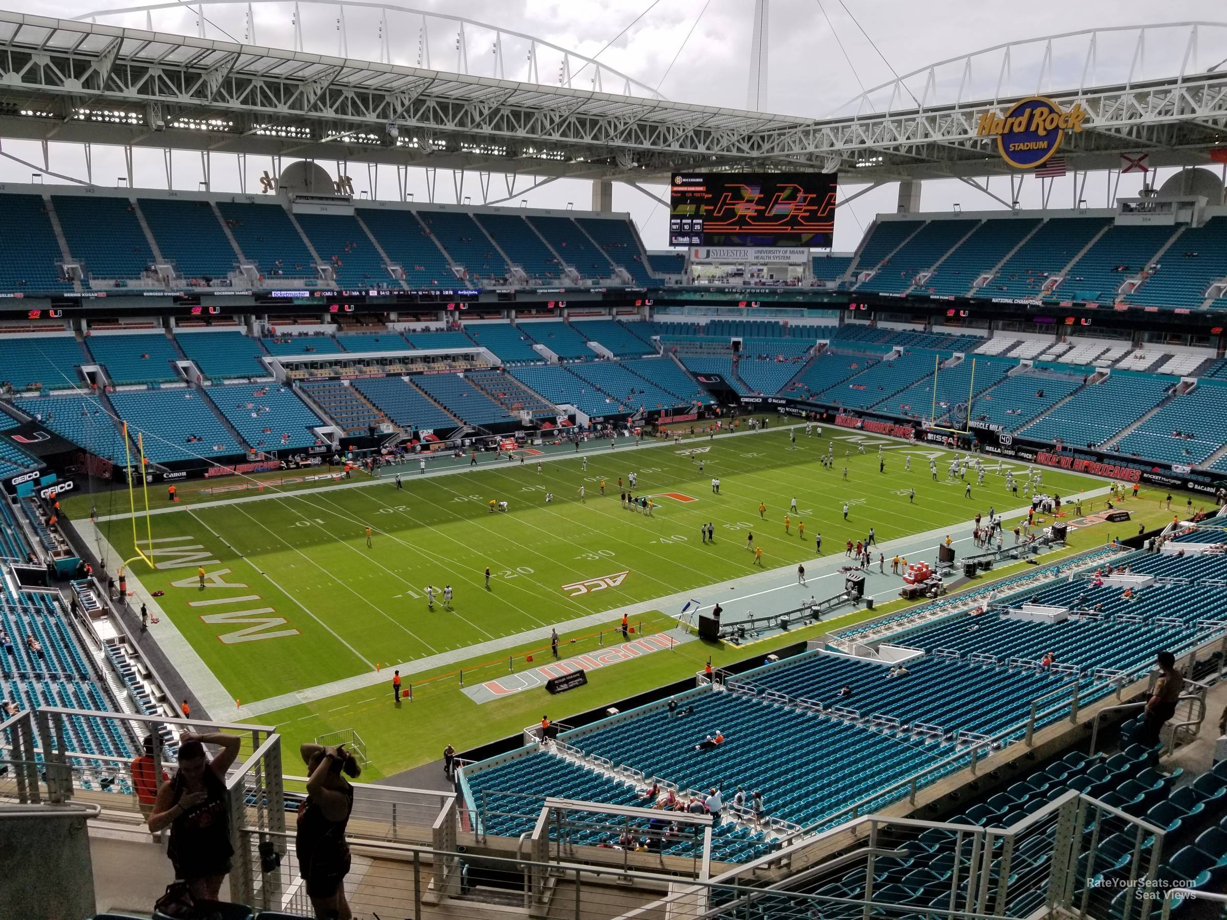 section 324, row 14 seat view  for football - hard rock stadium