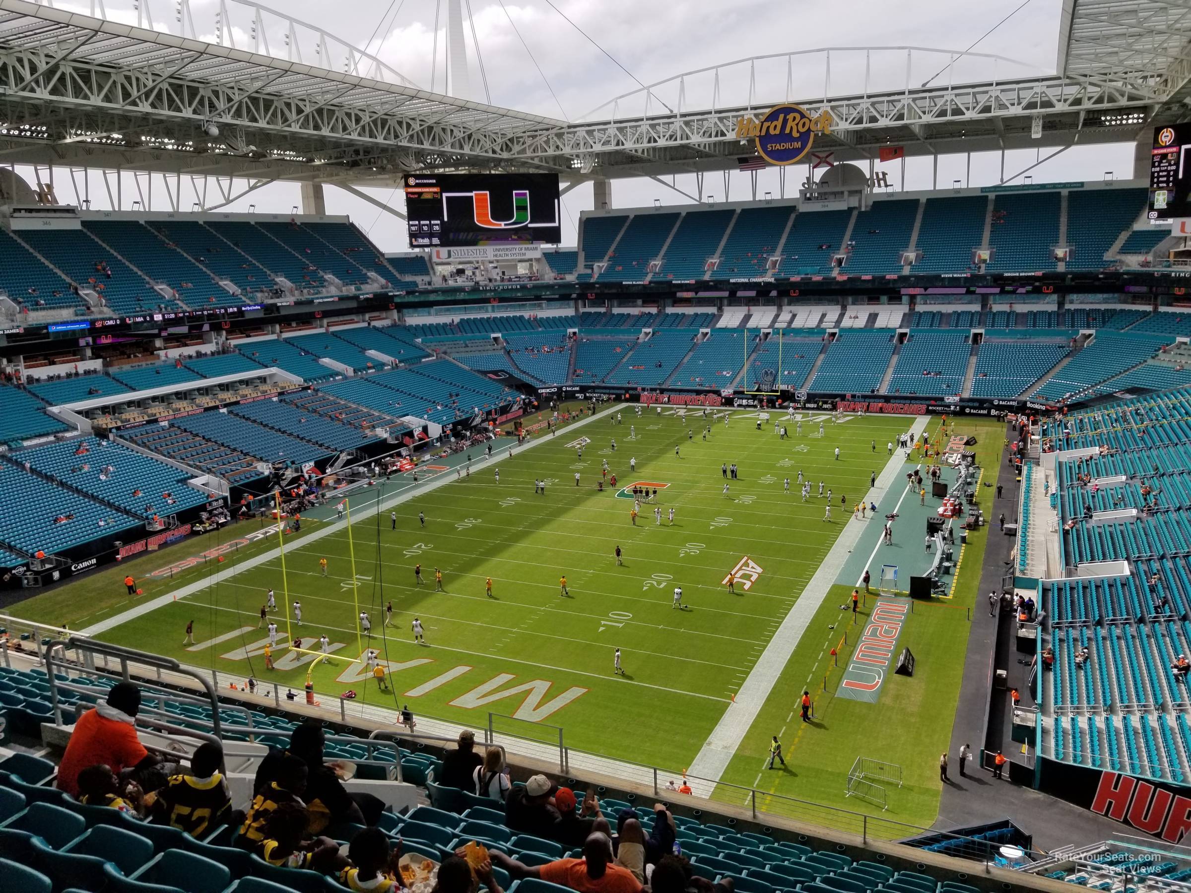 section 329, row 15 seat view  for football - hard rock stadium