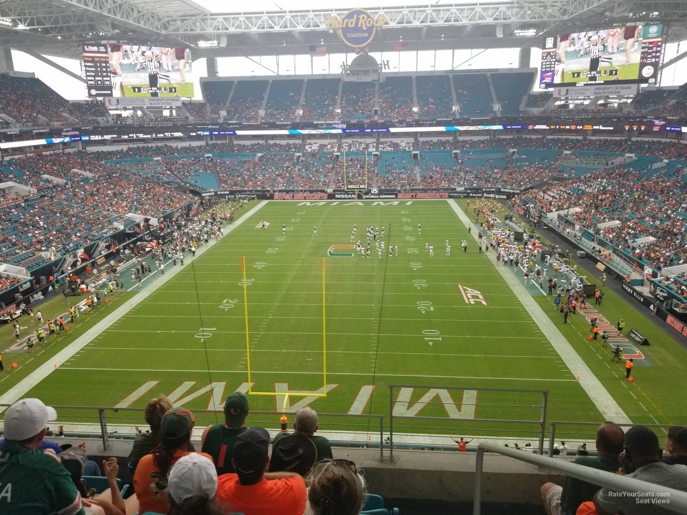 section 331, row 5 seat view  for football - hard rock stadium