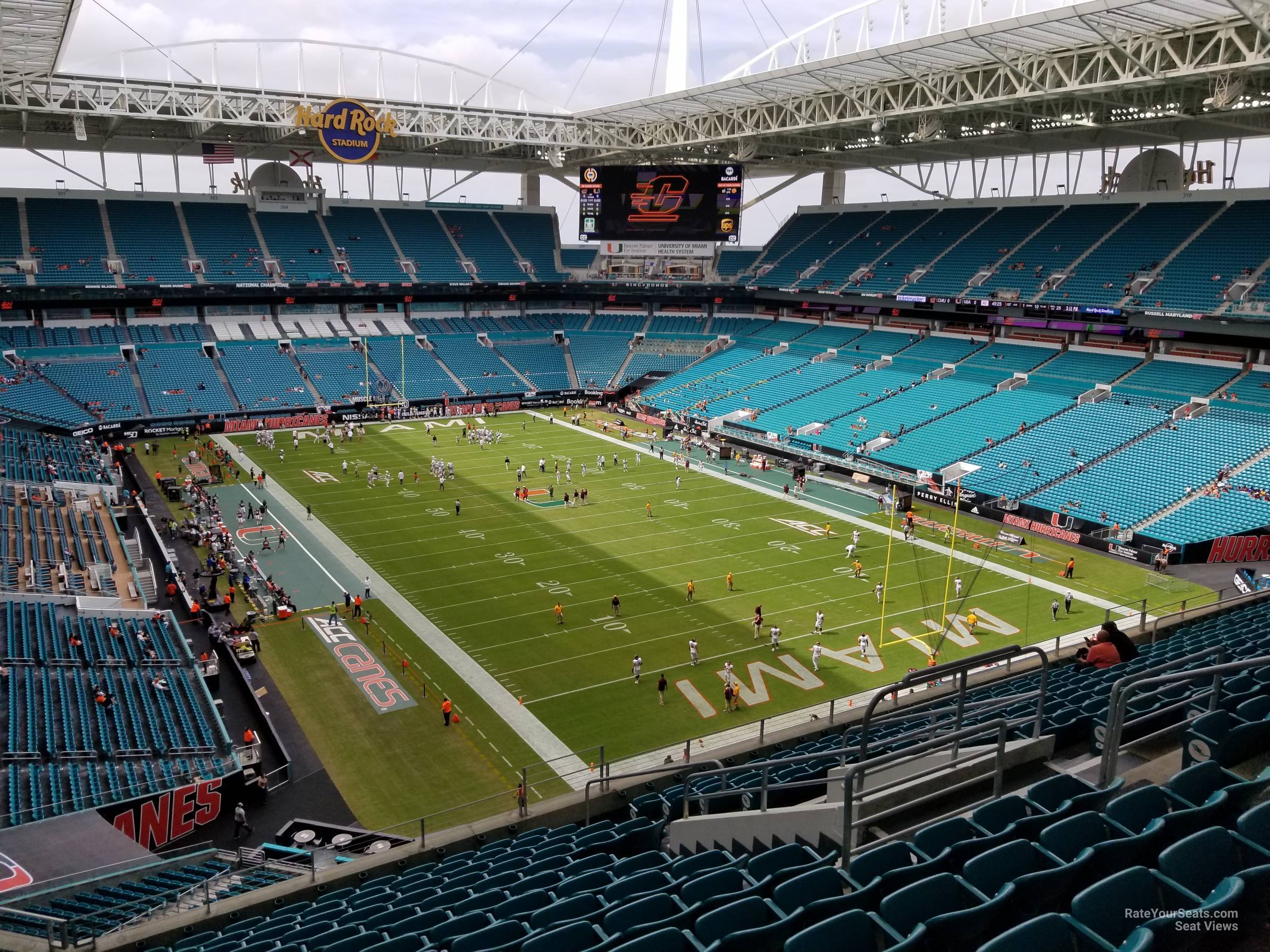 section 336, row 15 seat view  for football - hard rock stadium