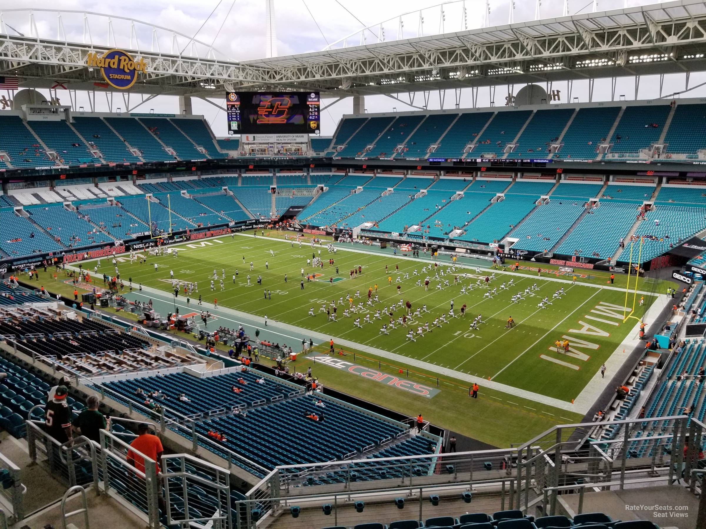 section 340, row 14 seat view  for football - hard rock stadium