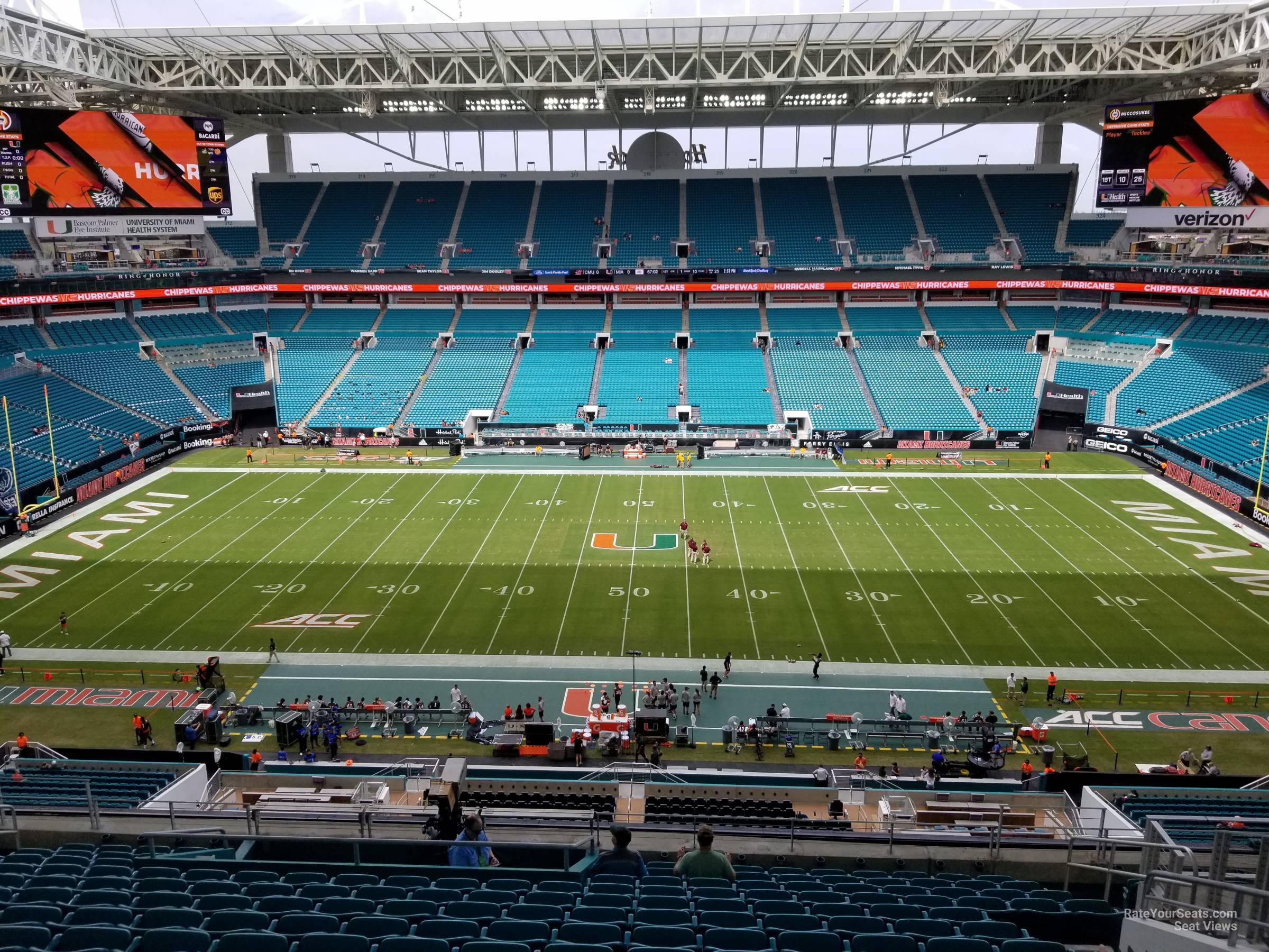 section 346, row 15 seat view  for football - hard rock stadium