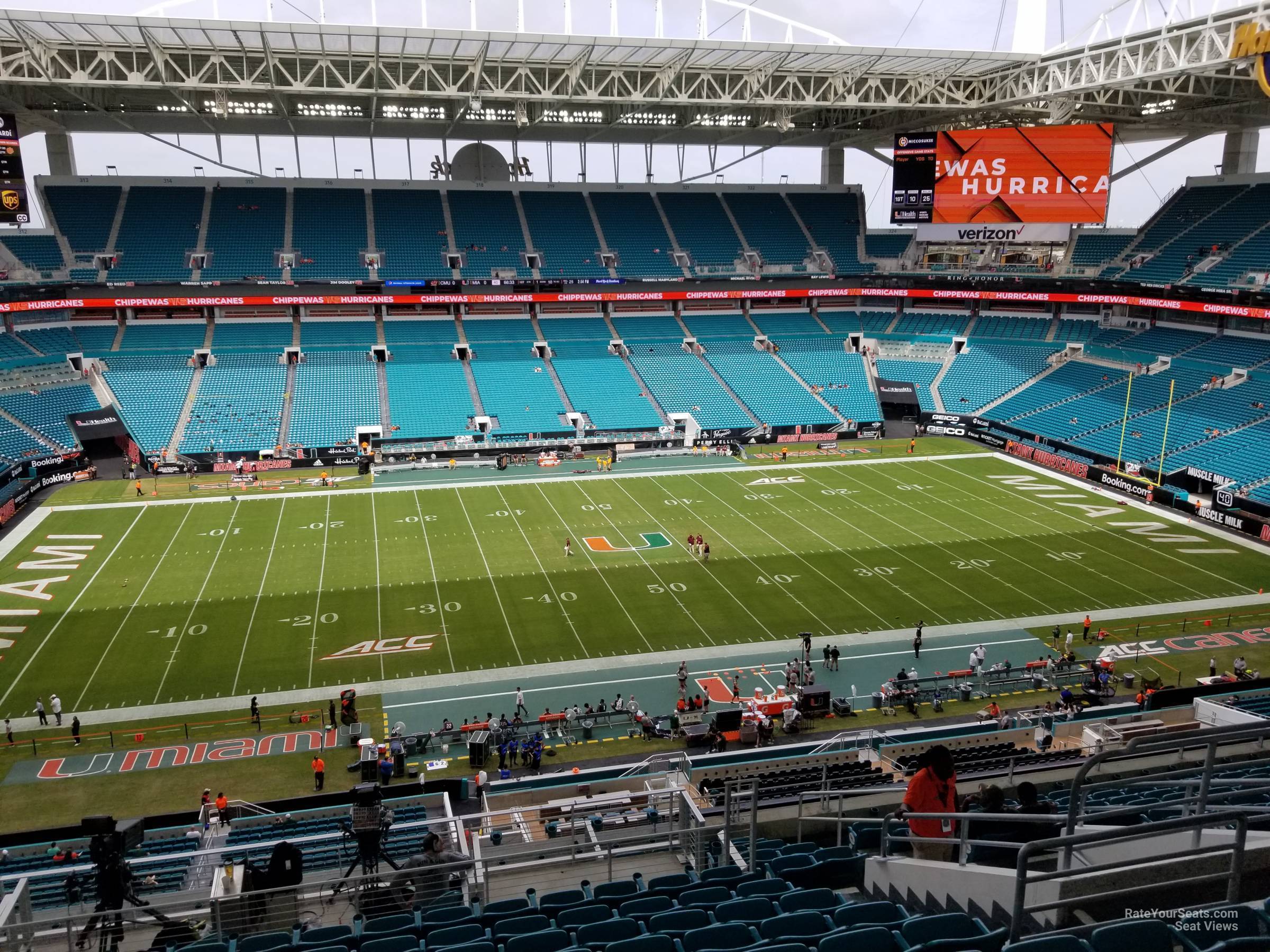 section 348, row 15 seat view  for football - hard rock stadium