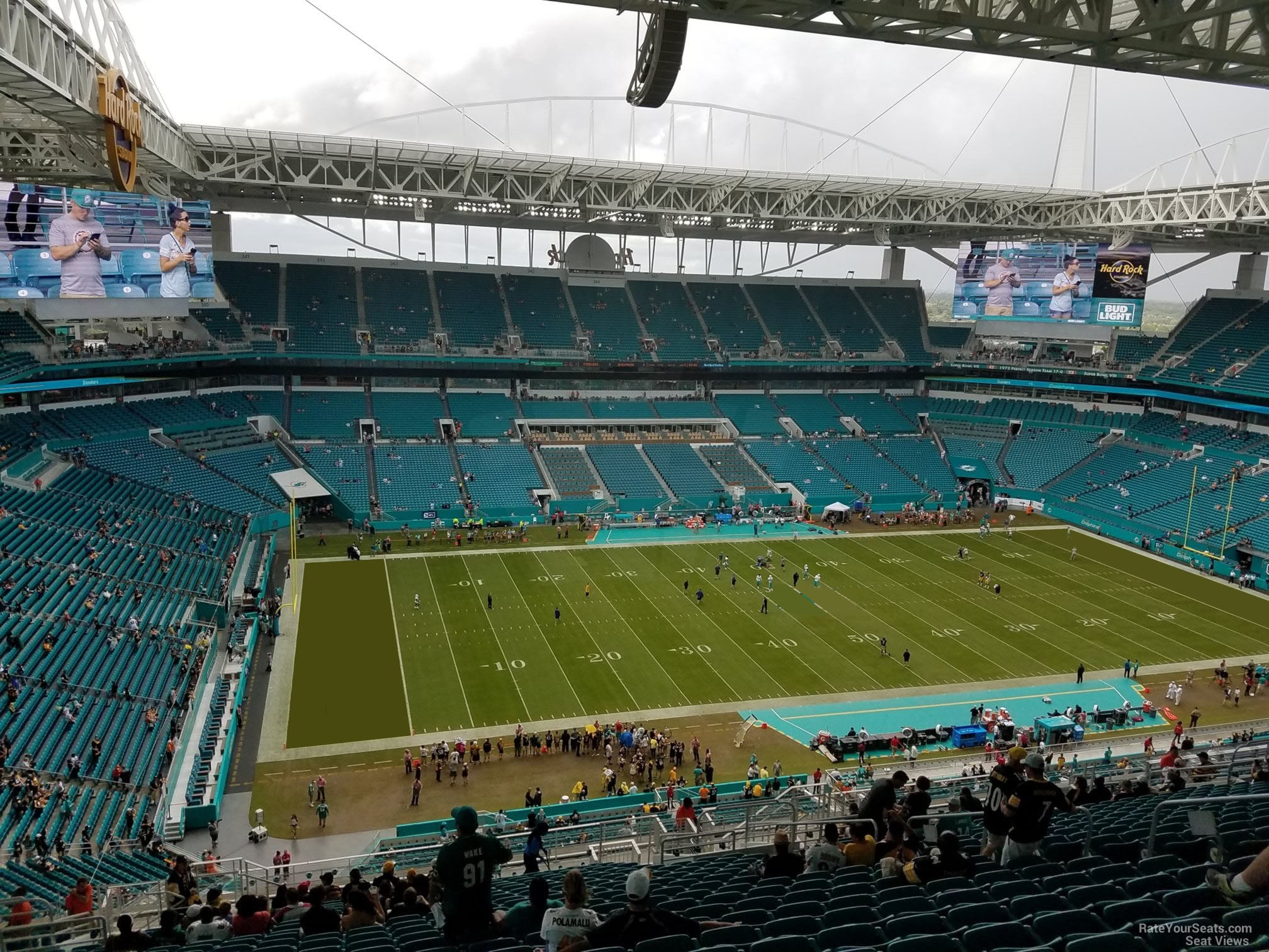 section 322, row 30 seat view for football - hard rock stadium