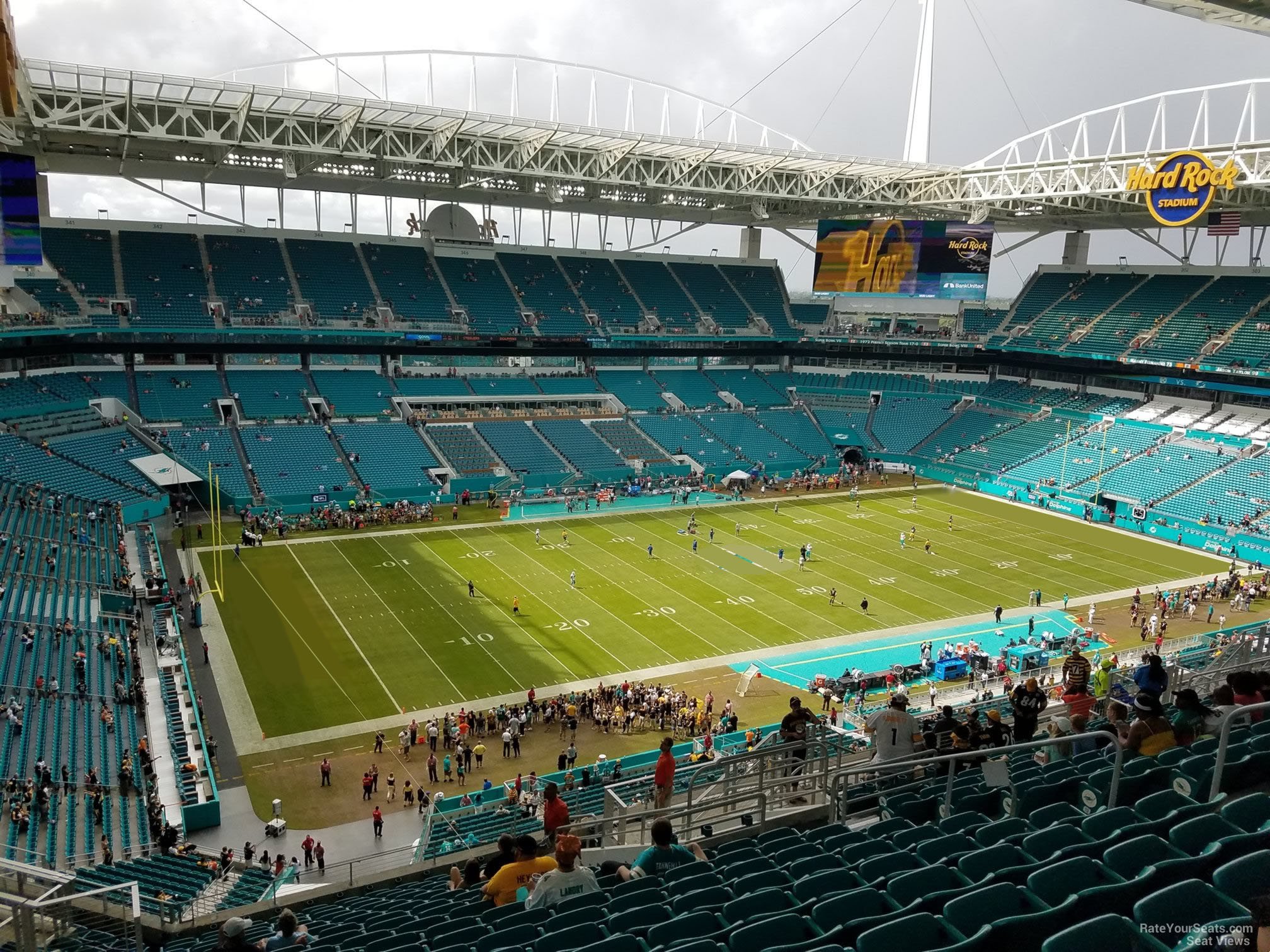 section 323, row 20 seat view  for football - hard rock stadium
