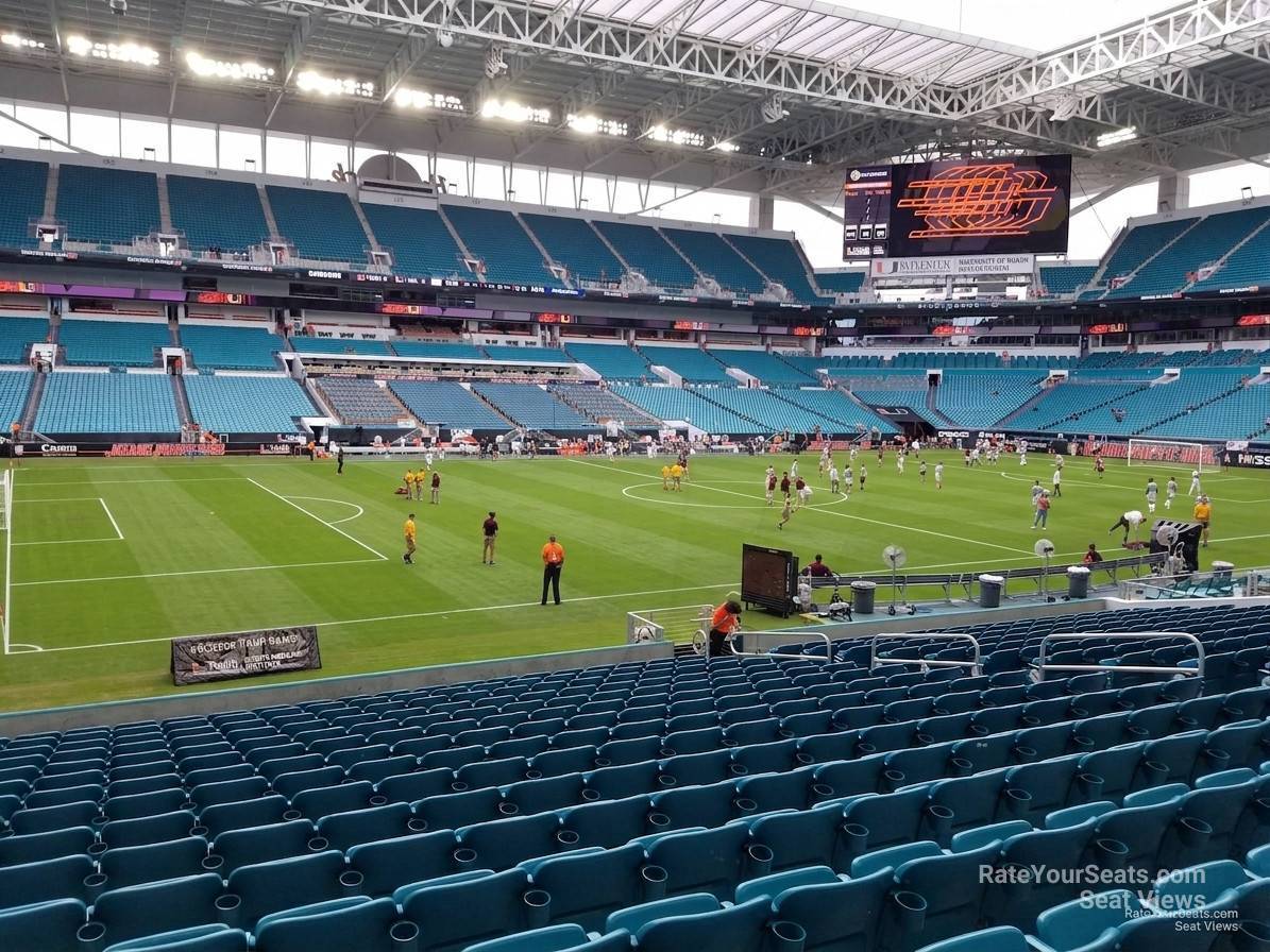 section 121, row 17 seat view  for soccer - hard rock stadium