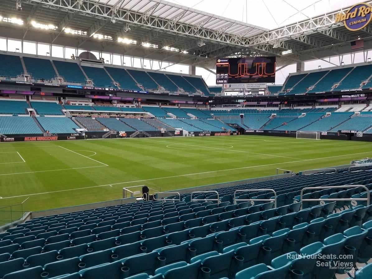 section 122, row 17 seat view  for soccer - hard rock stadium