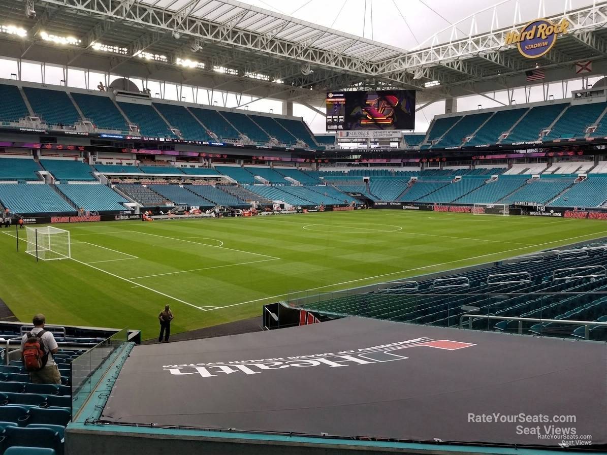 section 125, row 17 seat view  for soccer - hard rock stadium