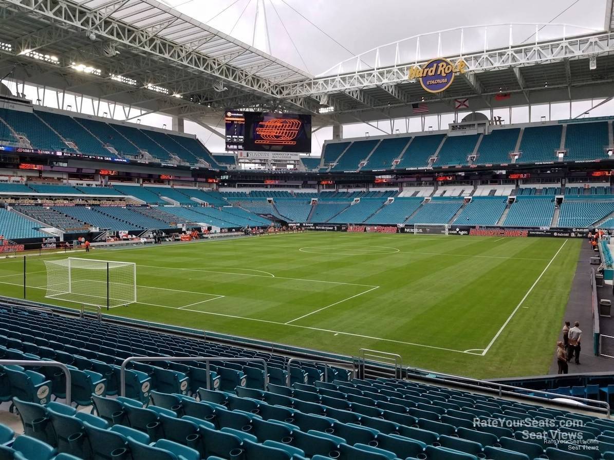 section 129, row 17 seat view  for soccer - hard rock stadium