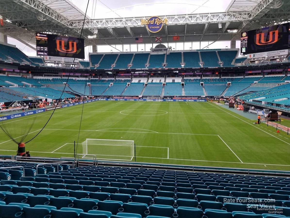section 131, row 17 seat view  for soccer - hard rock stadium