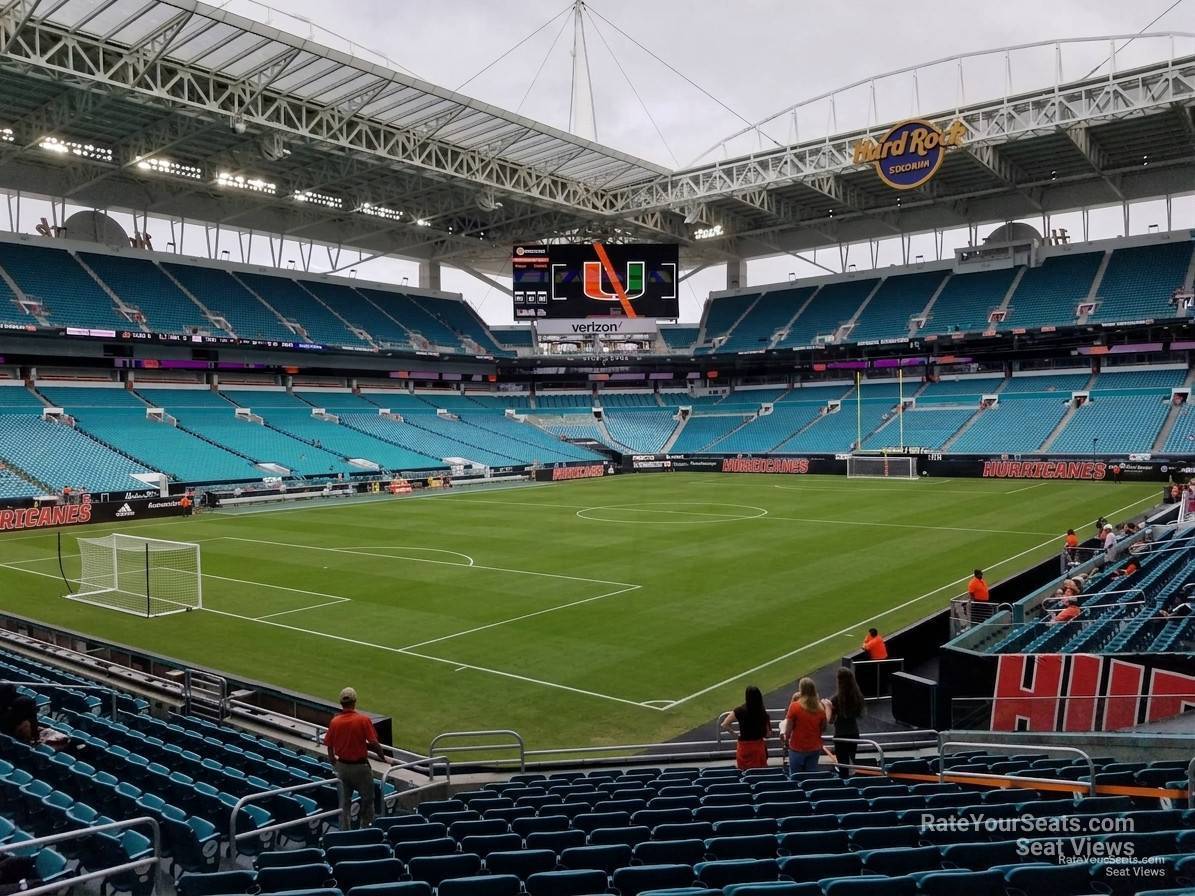 section 154, row 16 seat view  for soccer - hard rock stadium
