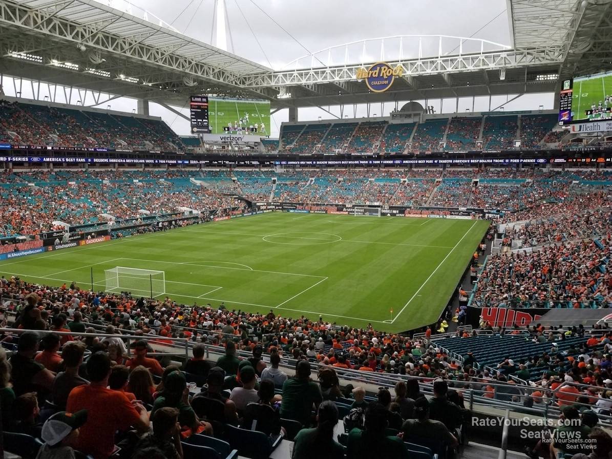 section 201, row 10 seat view  for soccer - hard rock stadium
