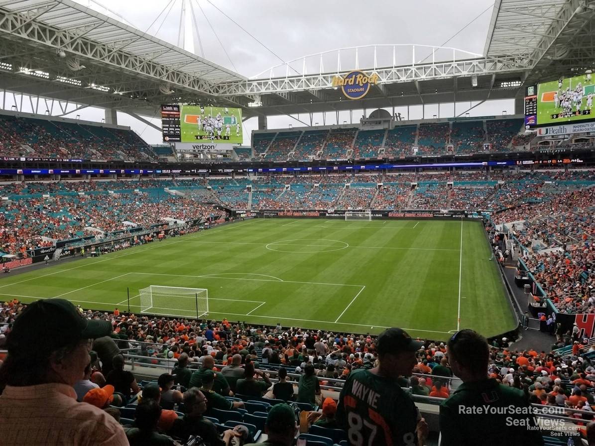 section 202, row 10 seat view  for soccer - hard rock stadium