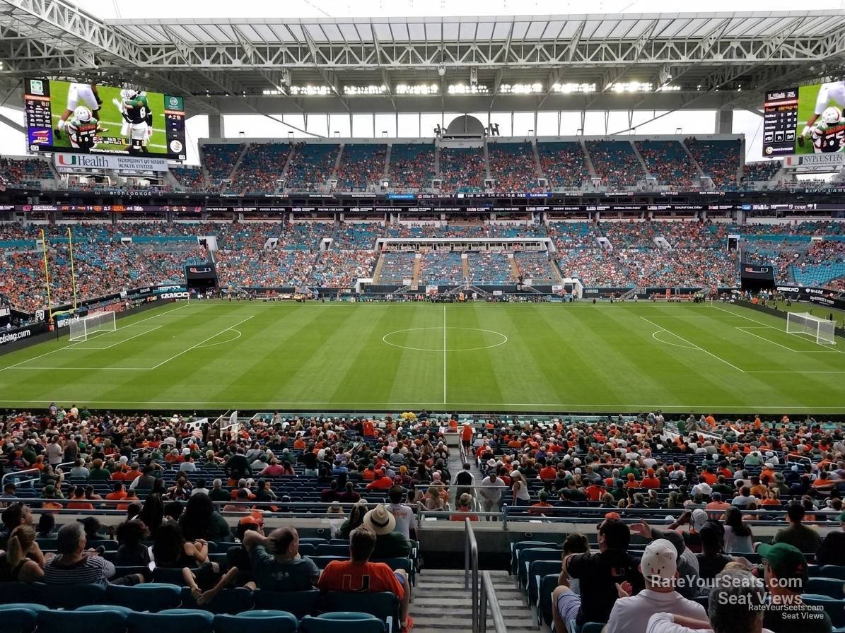 section 218, row 10 seat view  for soccer - hard rock stadium