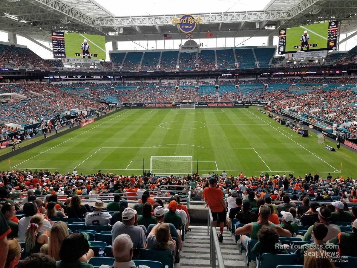 section 232, row 10 seat view  for soccer - hard rock stadium