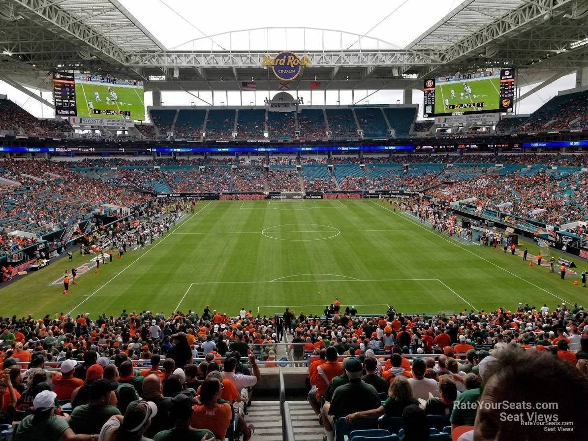 section 233, row 10 seat view  for soccer - hard rock stadium