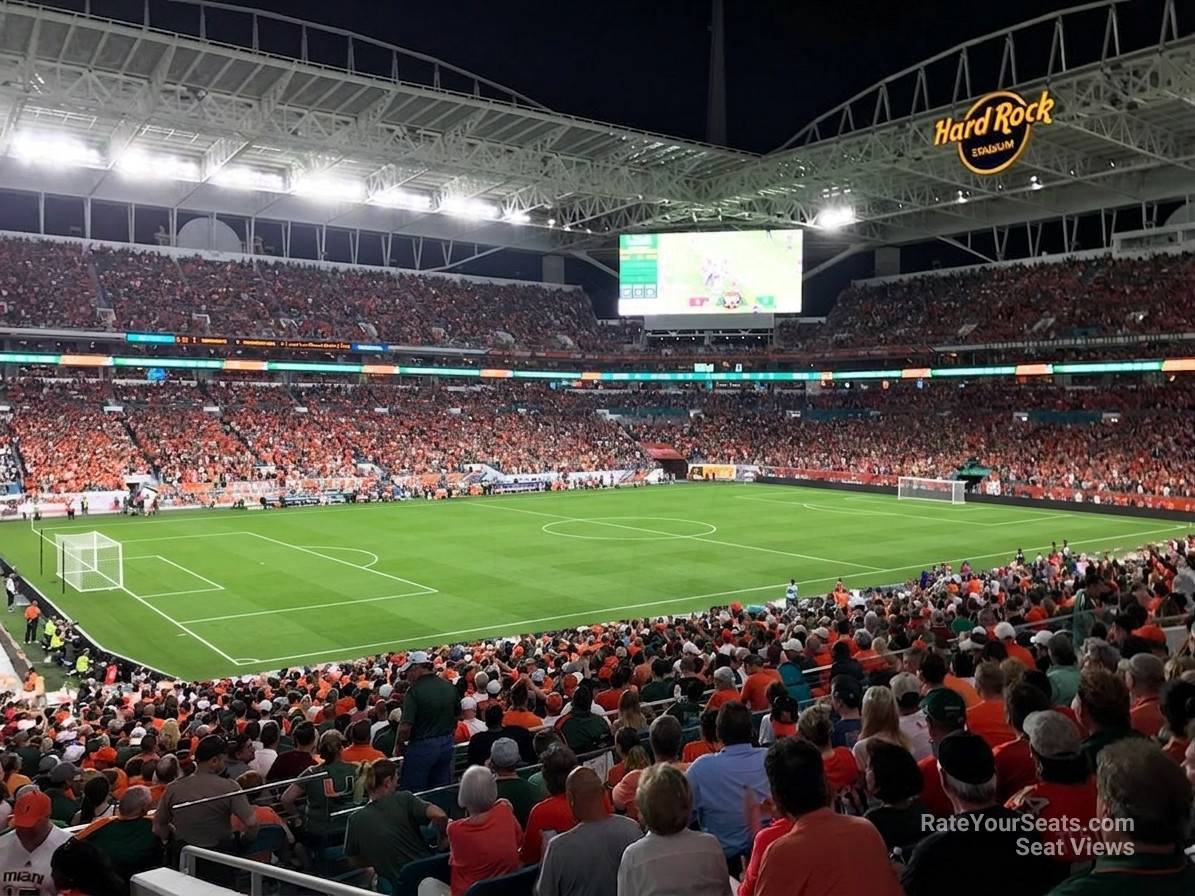 section 249, row 19 seat view  for soccer - hard rock stadium