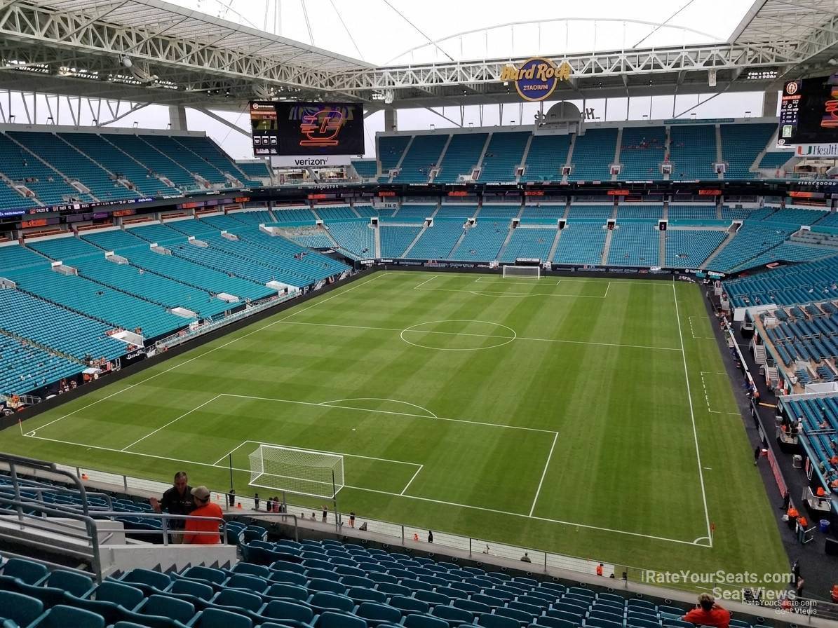section 302, row 15 seat view  for soccer - hard rock stadium