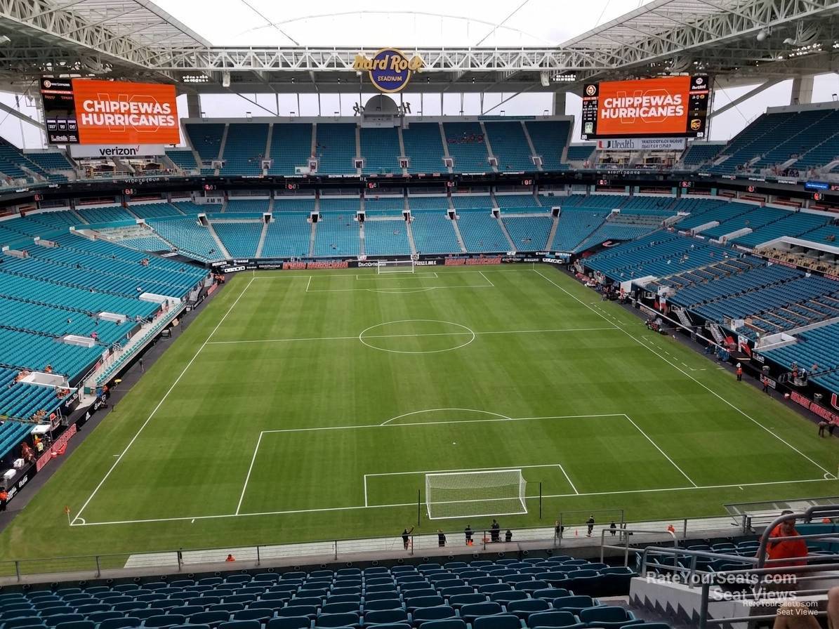 section 305, row 15 seat view  for soccer - hard rock stadium