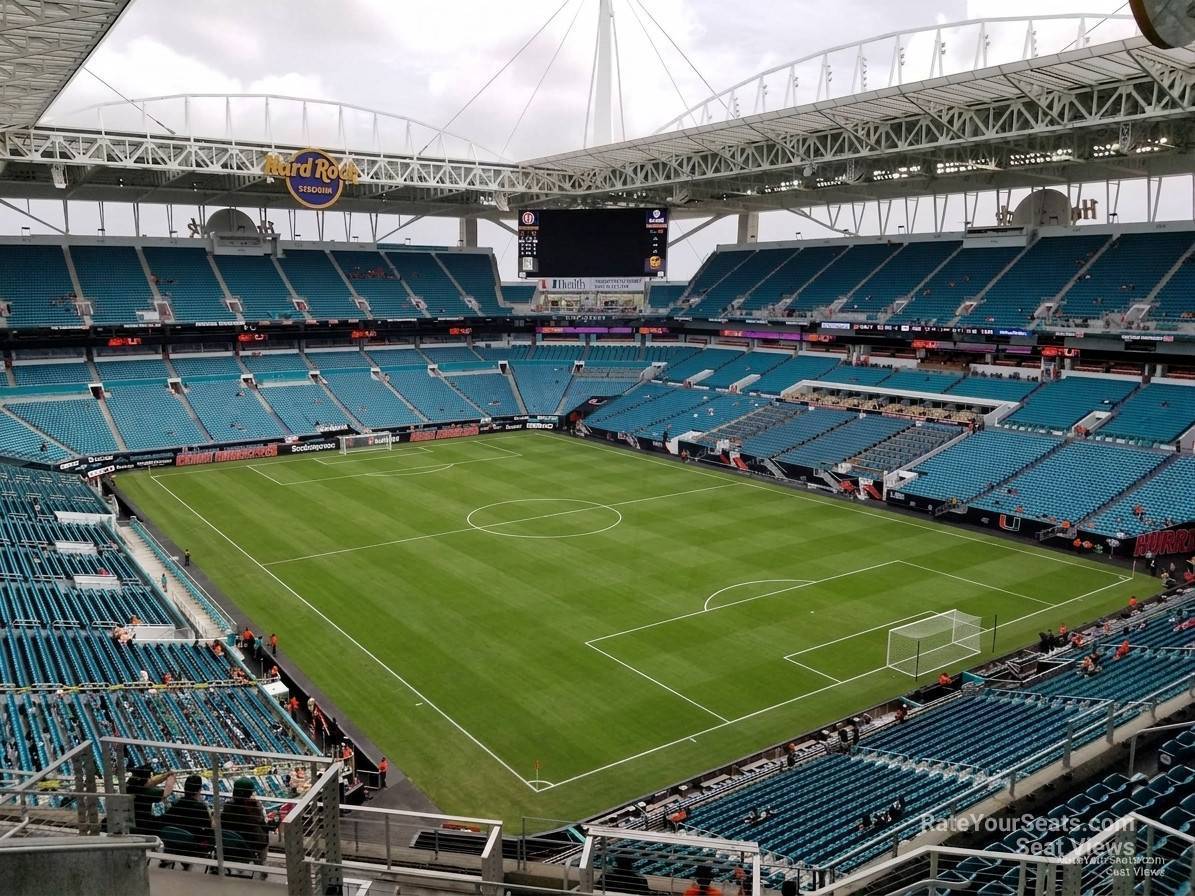 section 309, row 14 seat view  for soccer - hard rock stadium